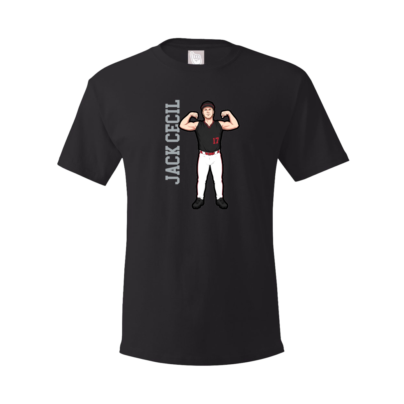 Tee — Name Vertical in Black