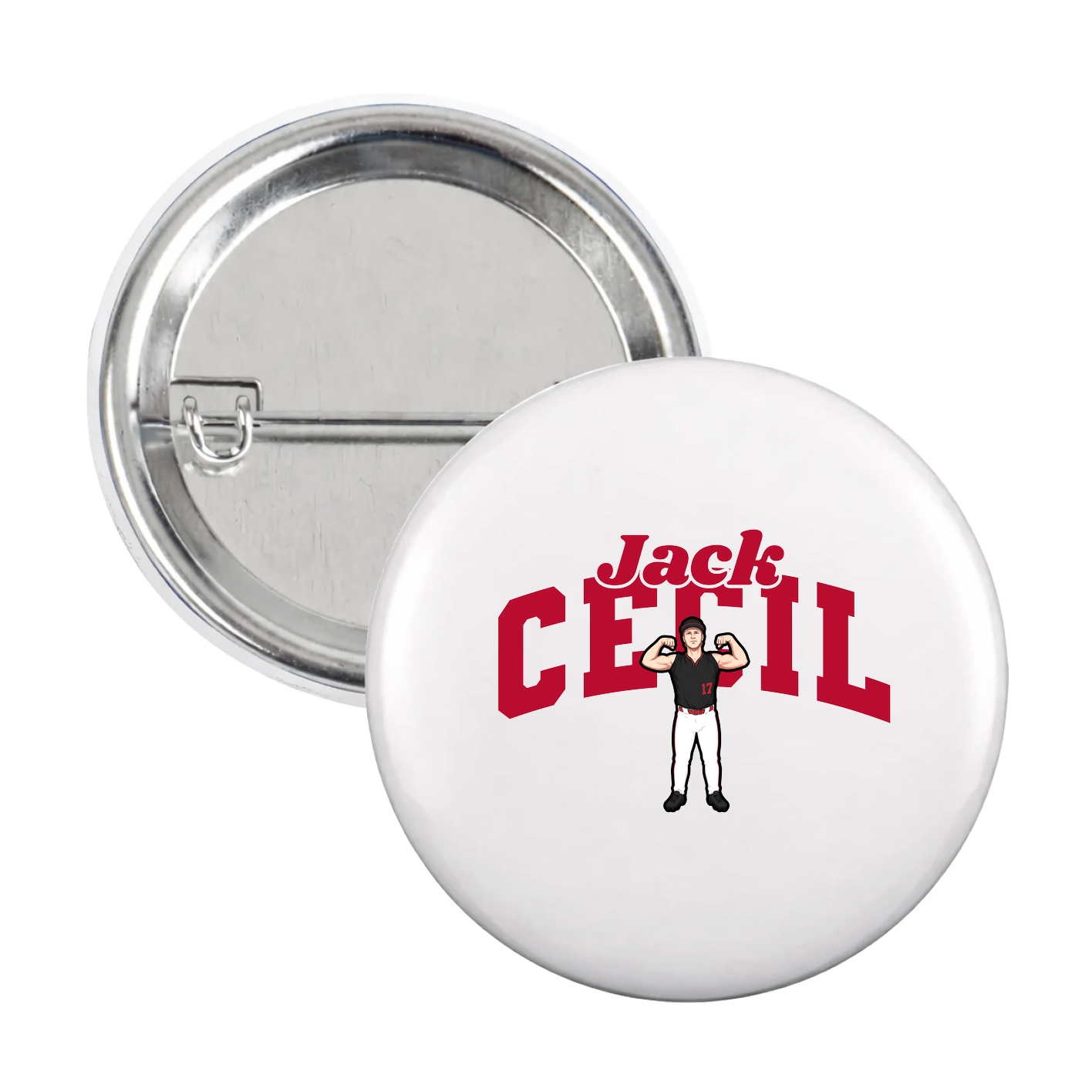 Game Day Button — Signature Arch in White