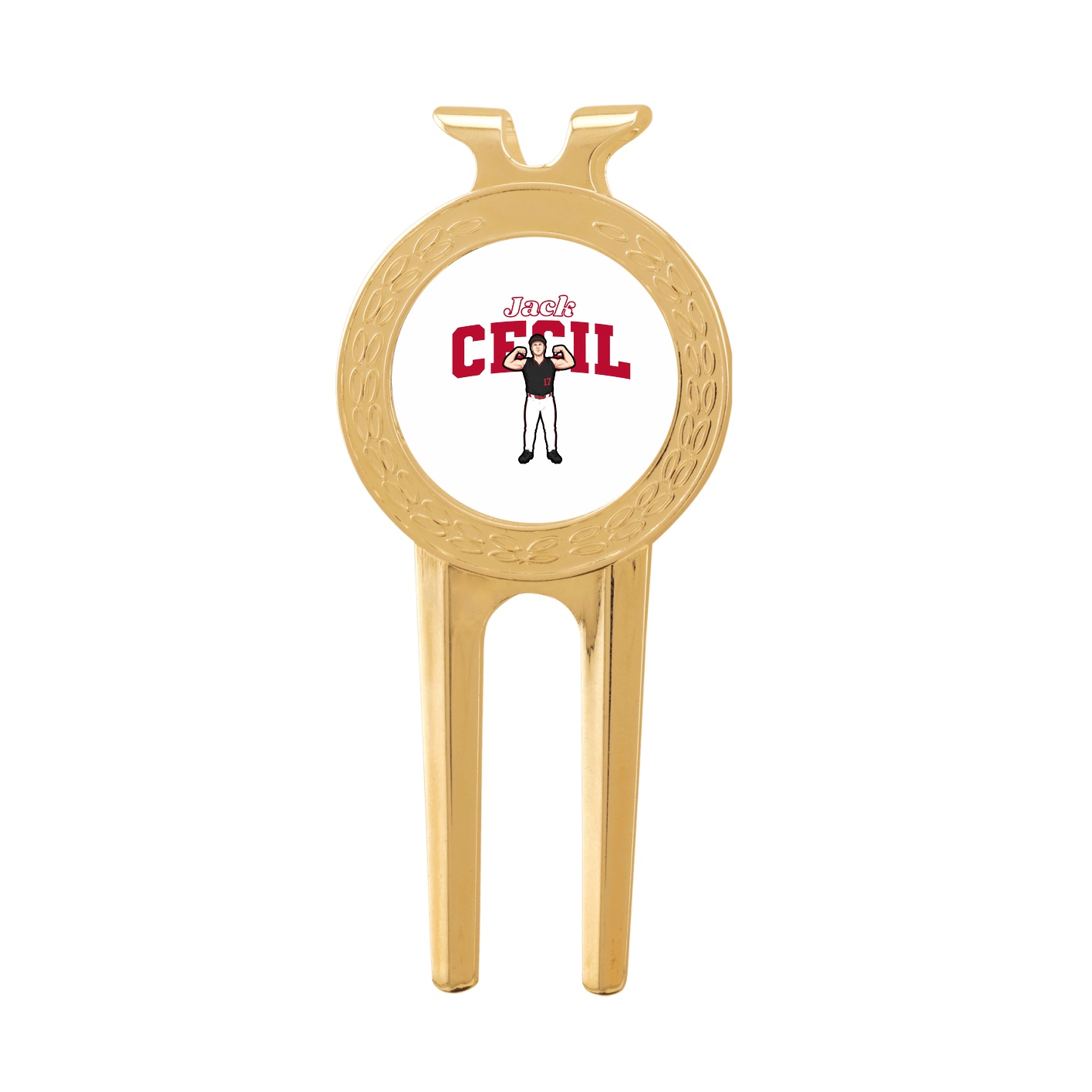 Divot Tool with Ball Marker — Name Arch in Classic