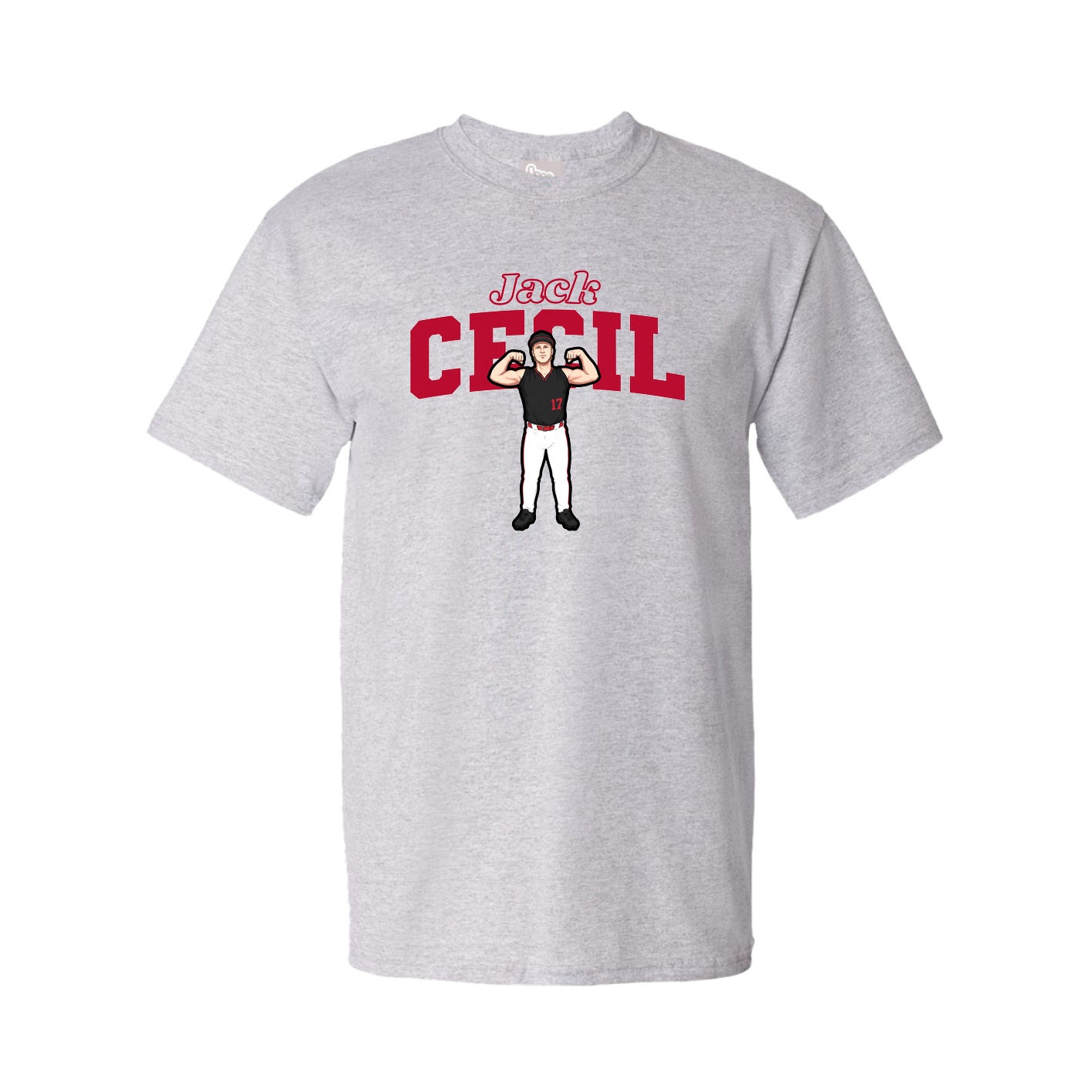 Tee — Name Arch in Grey