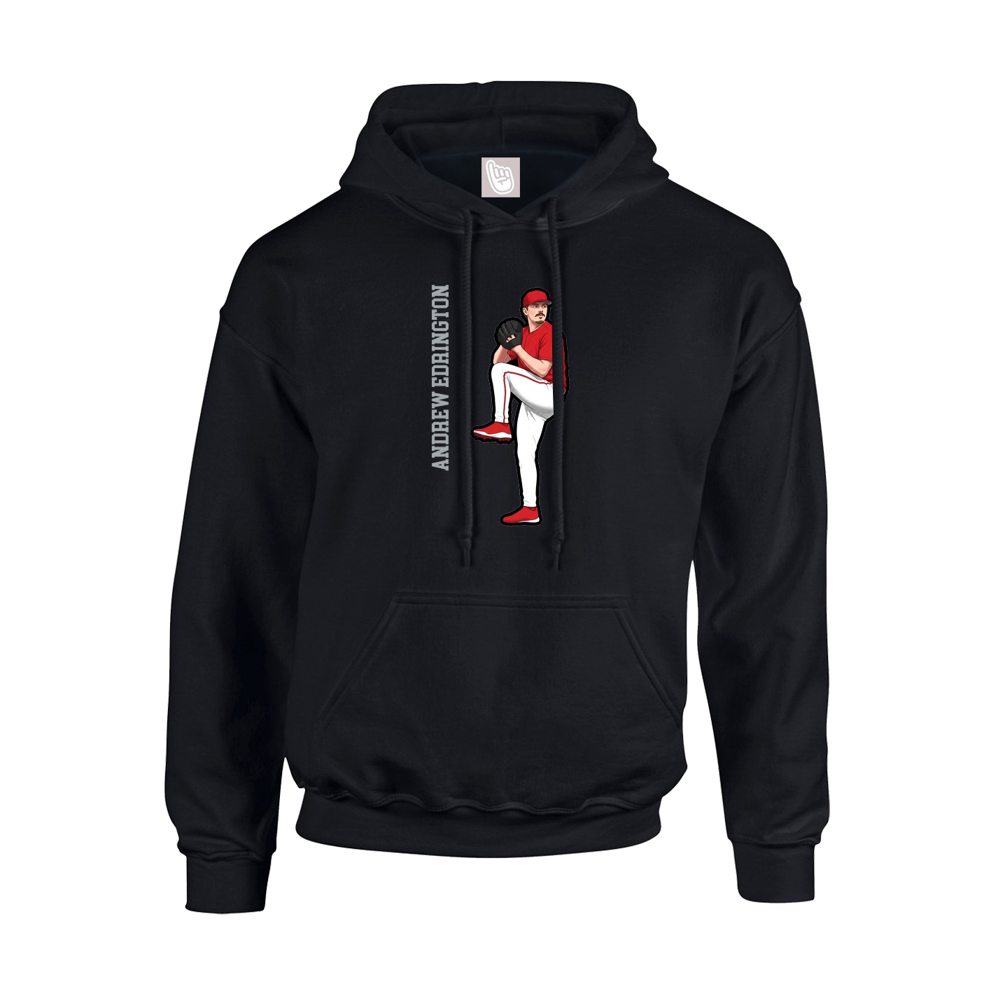 Youth Hoodie — Name Vertical in Black
