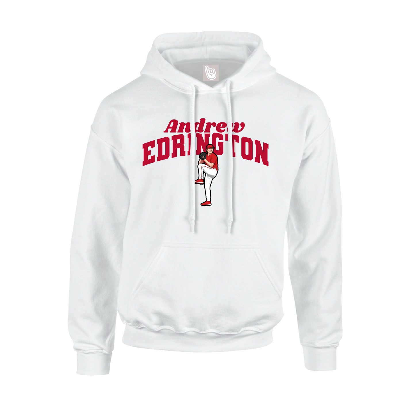 Youth Hoodie — Signature Arch in White