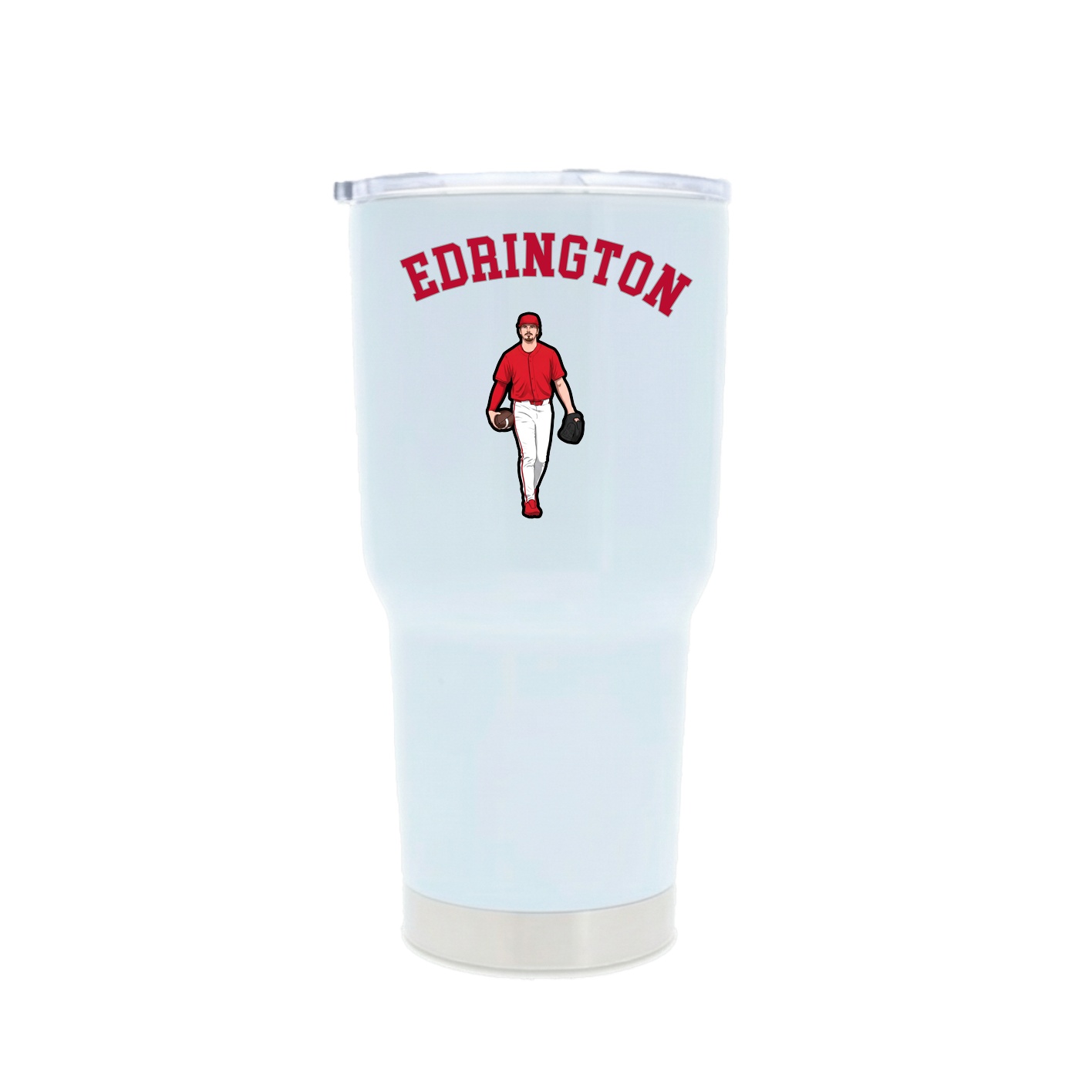 30oz Stainless Steel Tumbler — Shirsey Arch in White