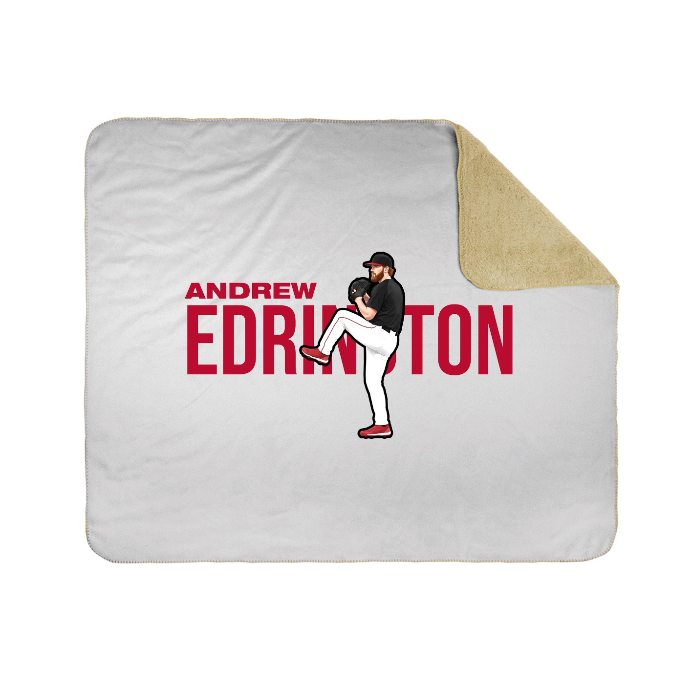 Throw Blanket — Player Name in White
