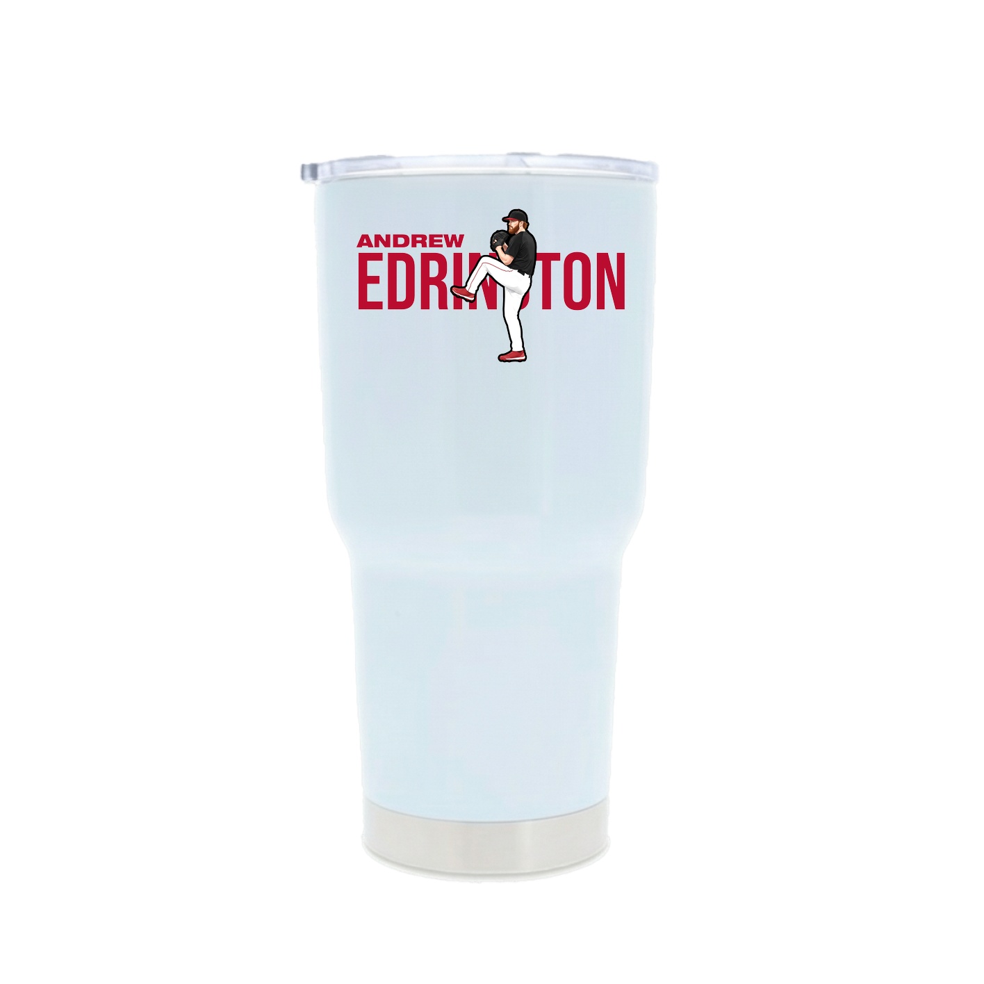 30oz Stainless Steel Tumbler — Player Name in White