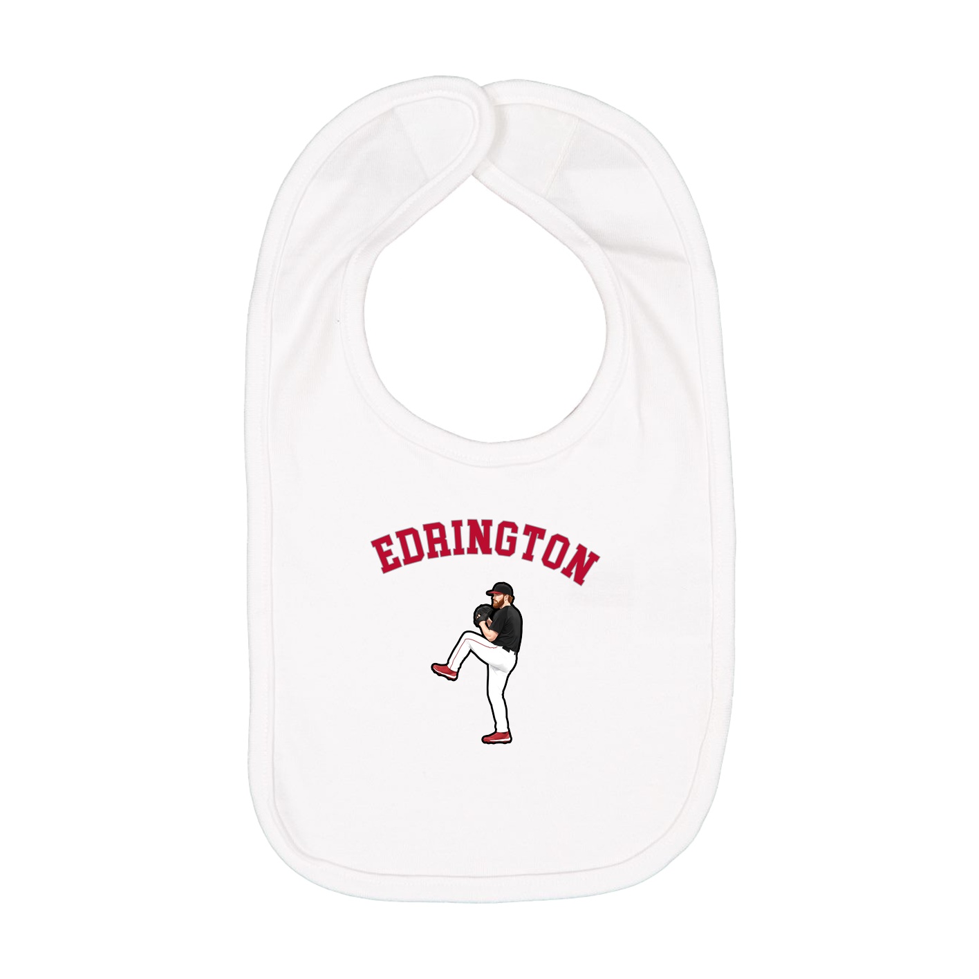 Infant Bib — Shirsey Arch in White