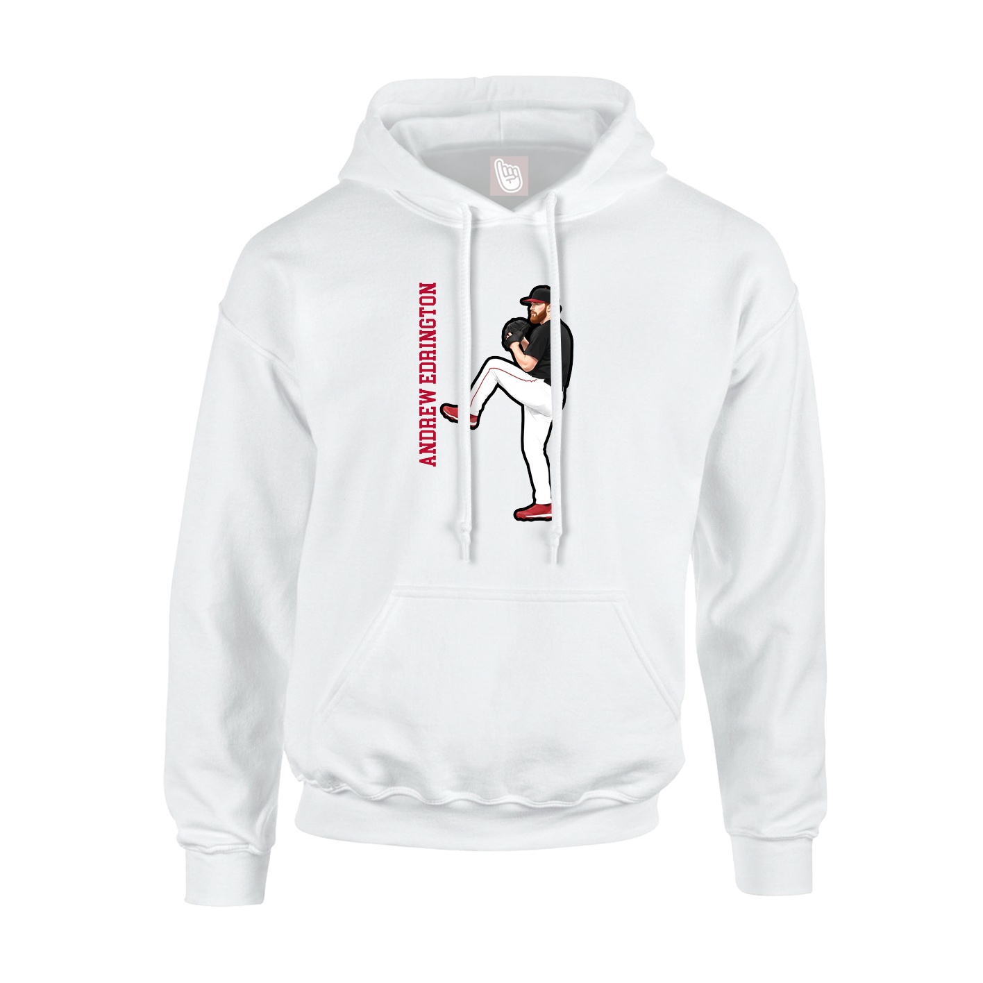 Youth Hoodie — Name Vertical in White
