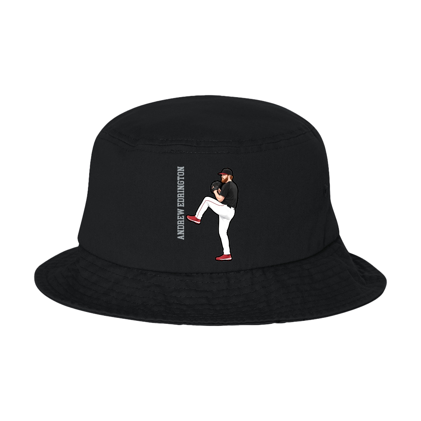Bucket Cap — Name Vertical in Black