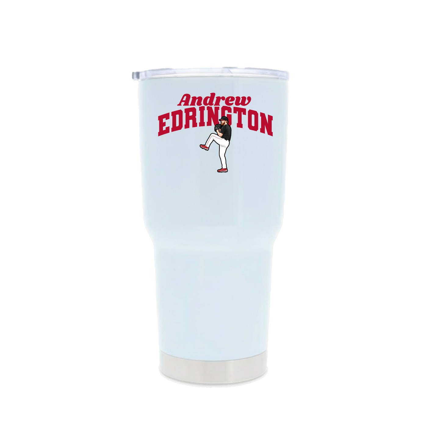 30oz Stainless Steel Tumbler — Signature Arch in White