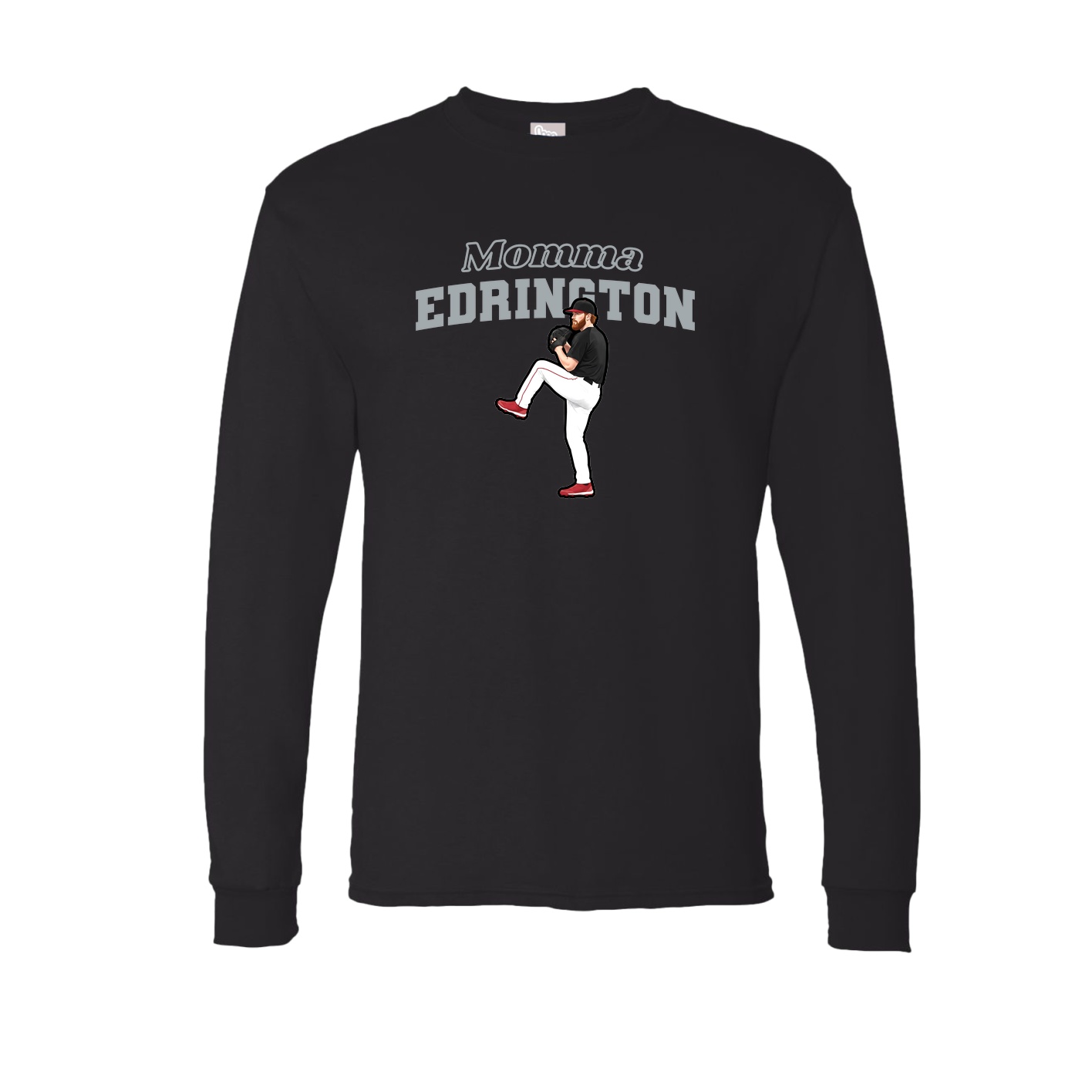 Long Sleeve Tee — Mothers Day Block in Black