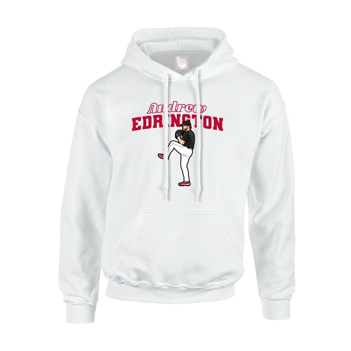 Hoodie — Name Arch in White