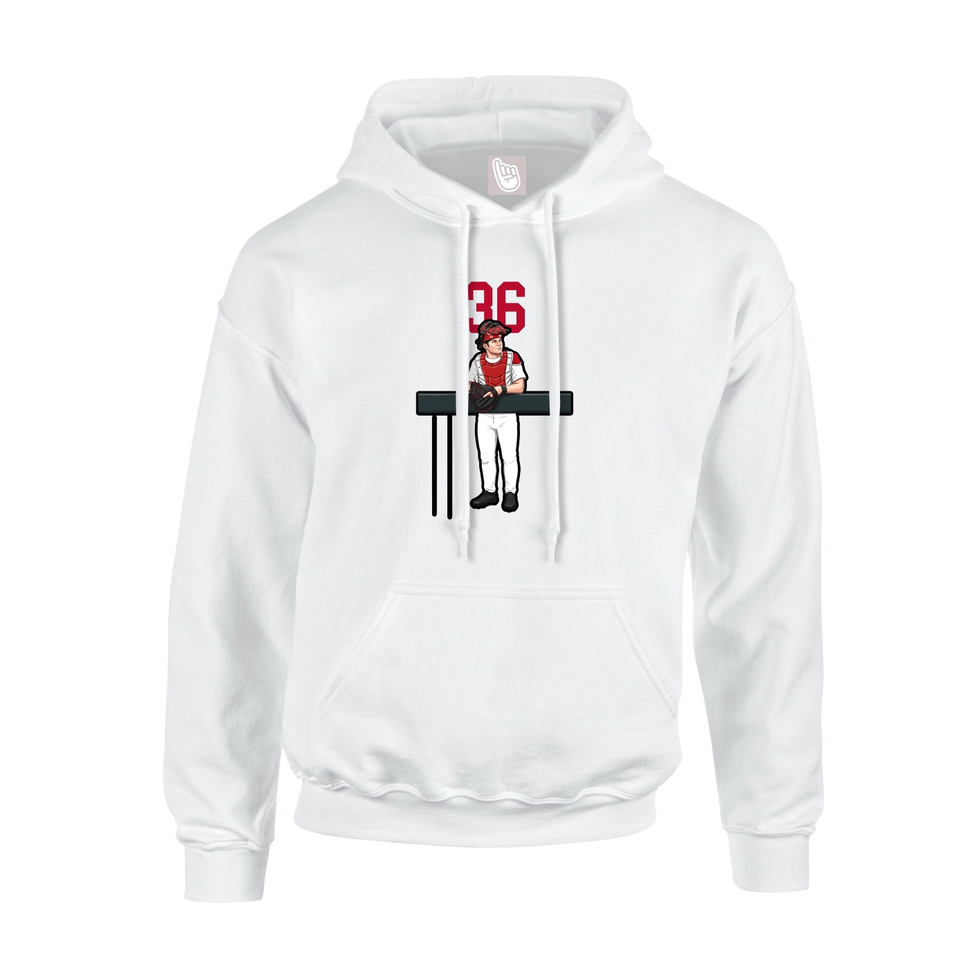 Hoodie — Number Top in White