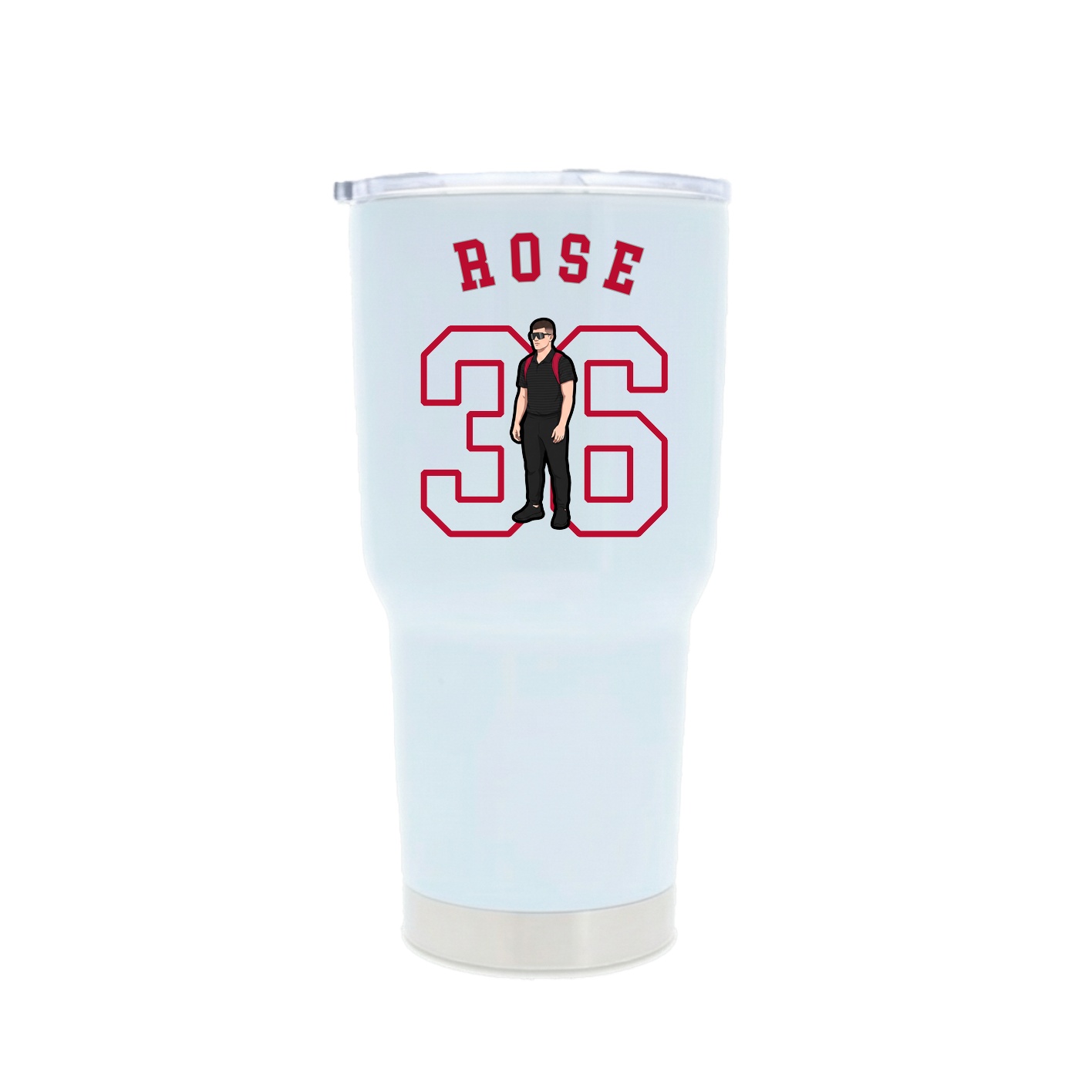 30oz Stainless Steel Tumbler — Shirsey Arch in White