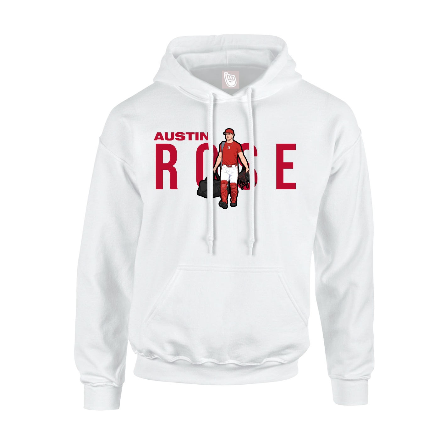 Youth Hoodie — Player Name in White
