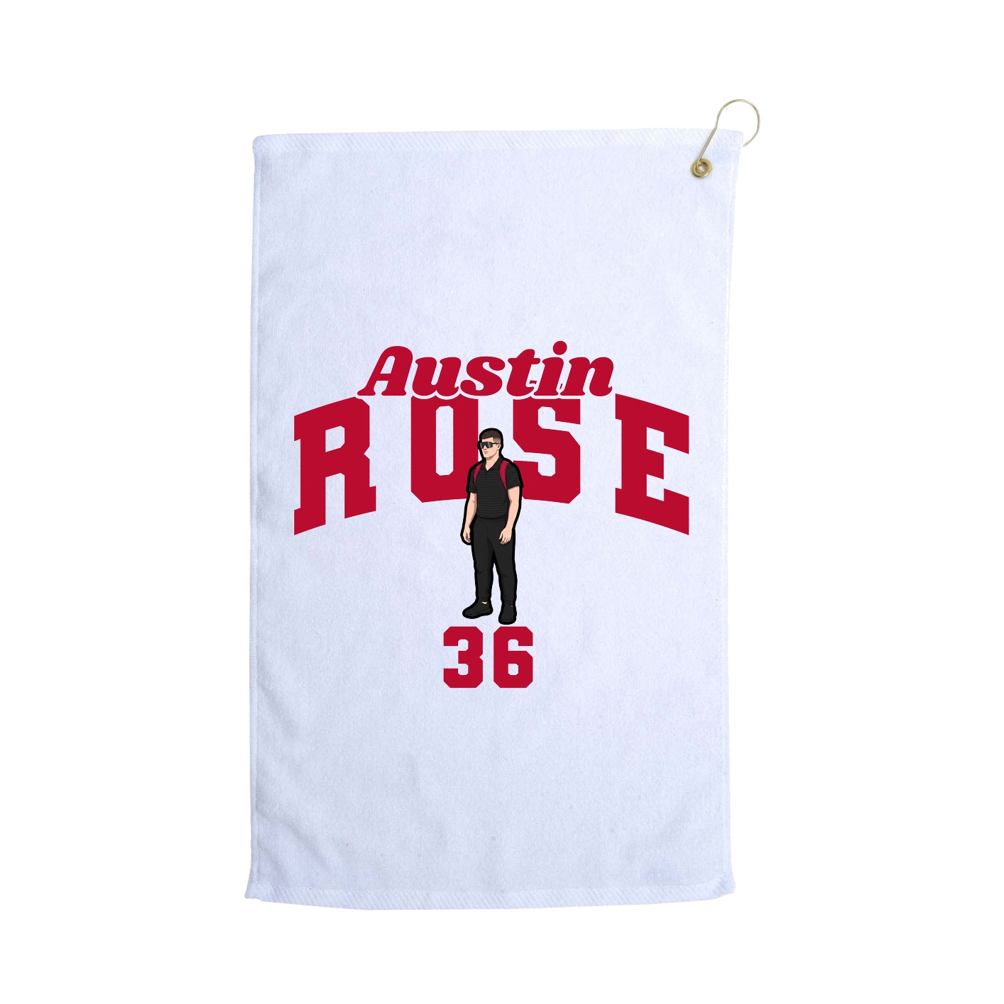 Golf Towel — Signature Arch in White