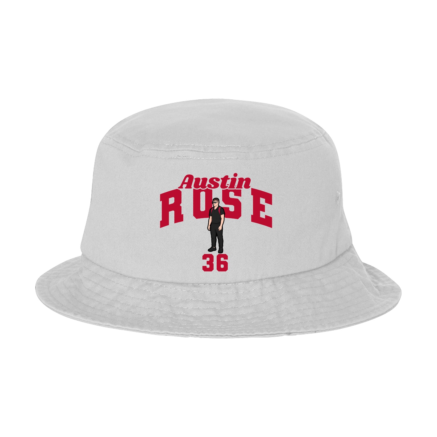 Bucket Cap — Signature Arch in White