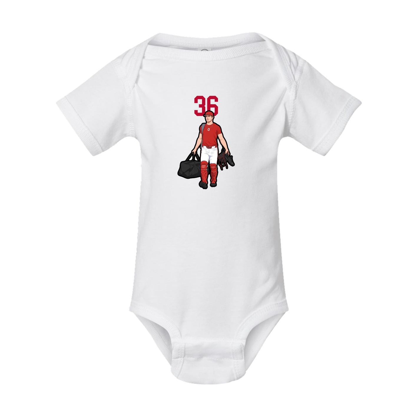 Baby Onesie — Number Top in White