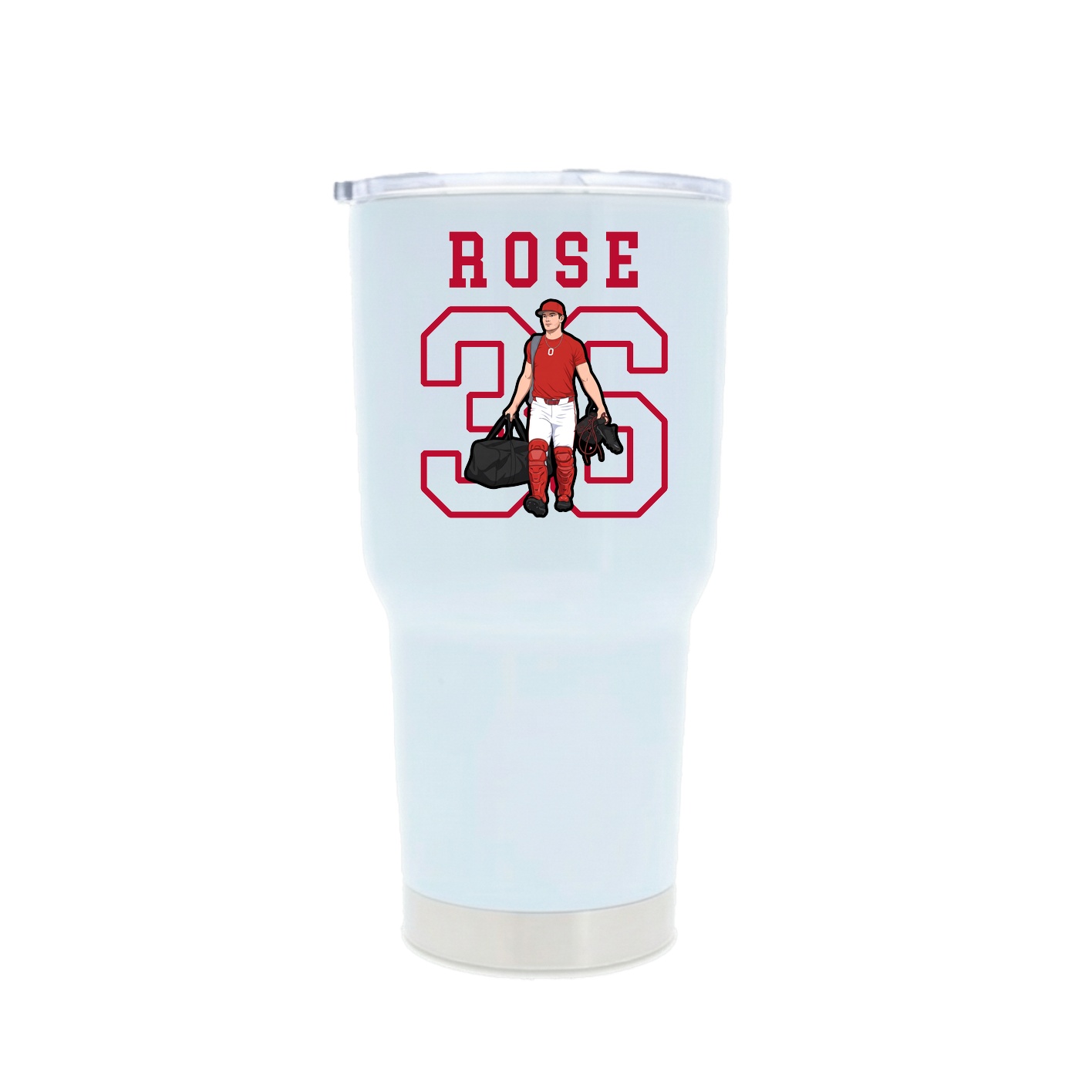 30oz Stainless Steel Tumbler — Shirsey in White