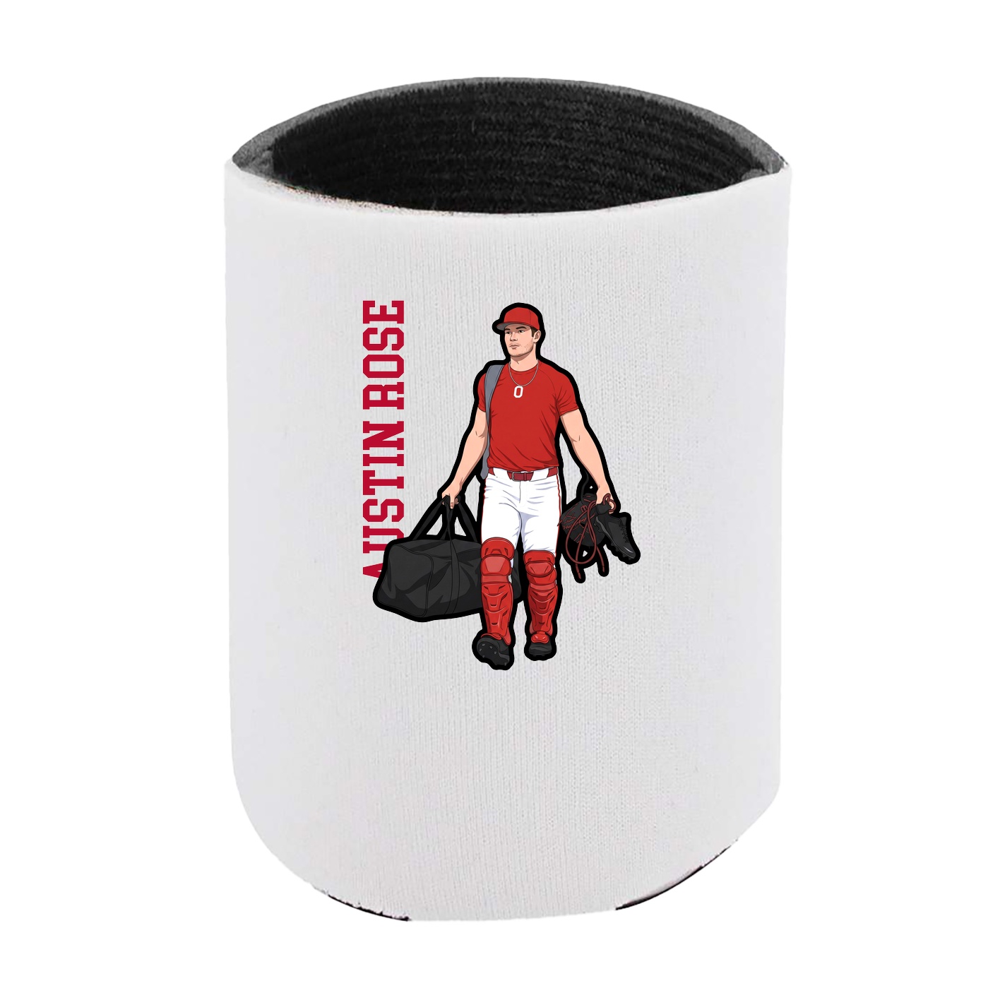 Can Holder — Name Vertical in White
