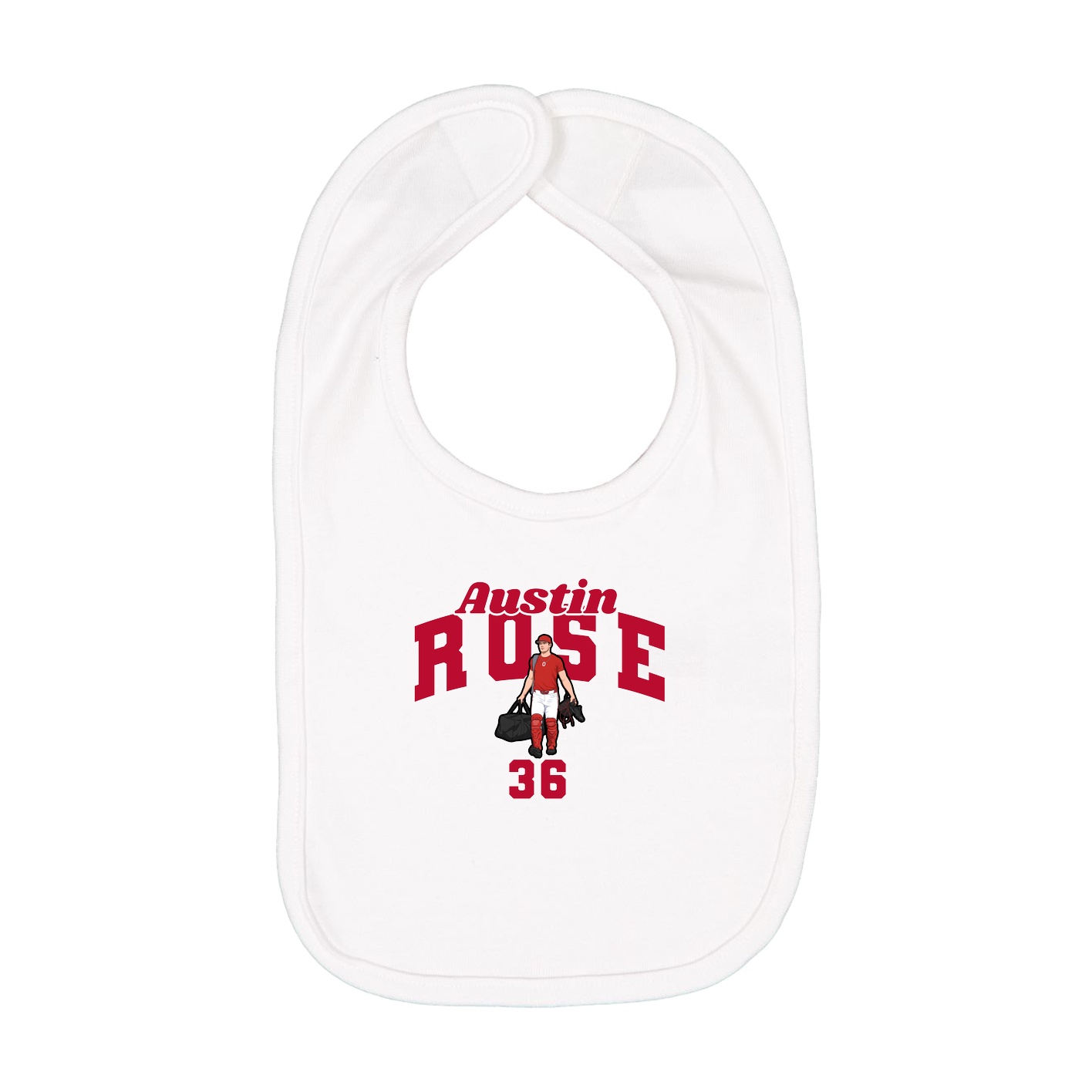 Infant Bib — Signature Arch in White