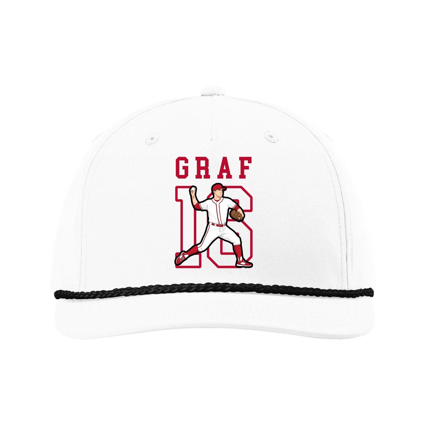 Five-Panel Classic Rope Cap — Shirsey in White