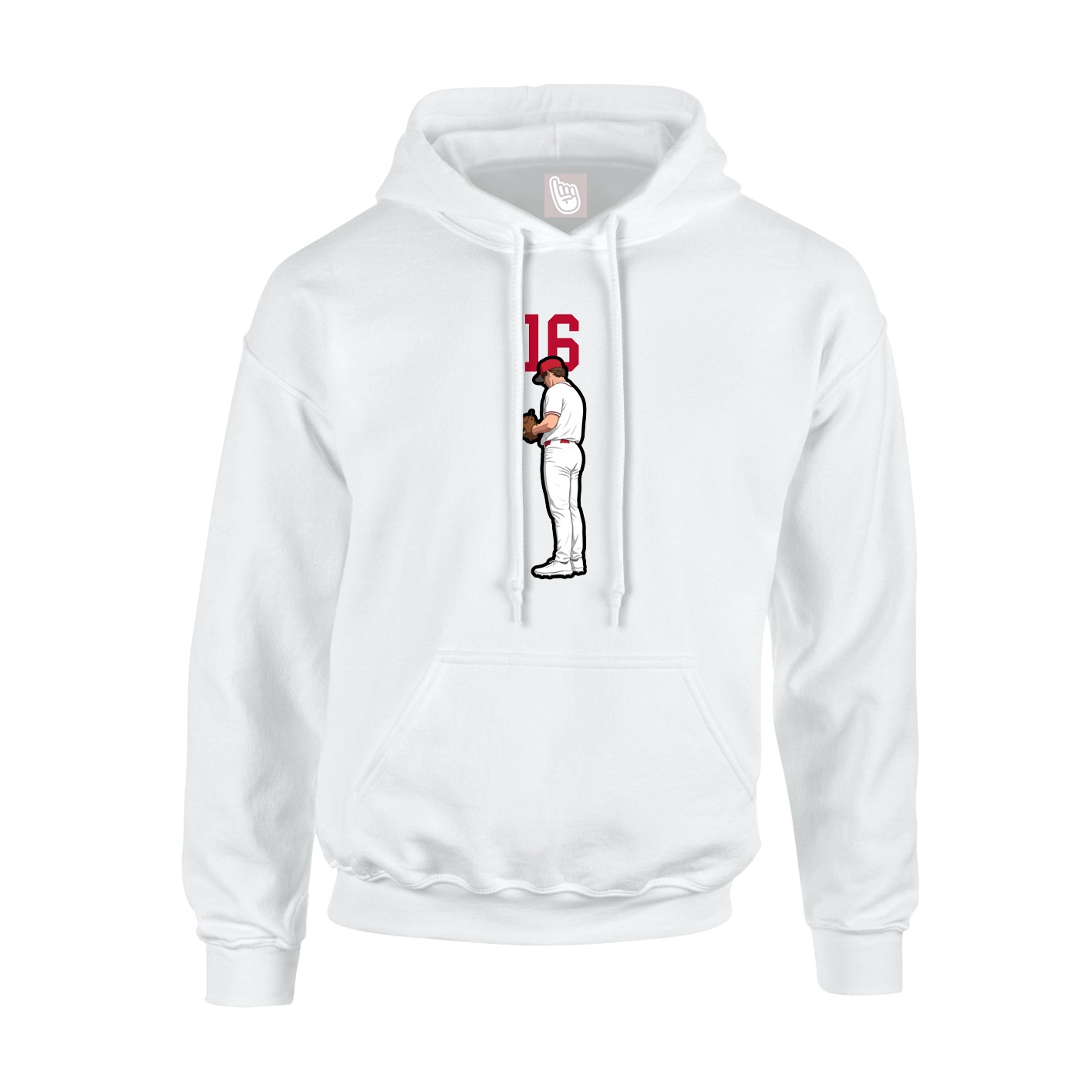 Hoodie — Number Top in White