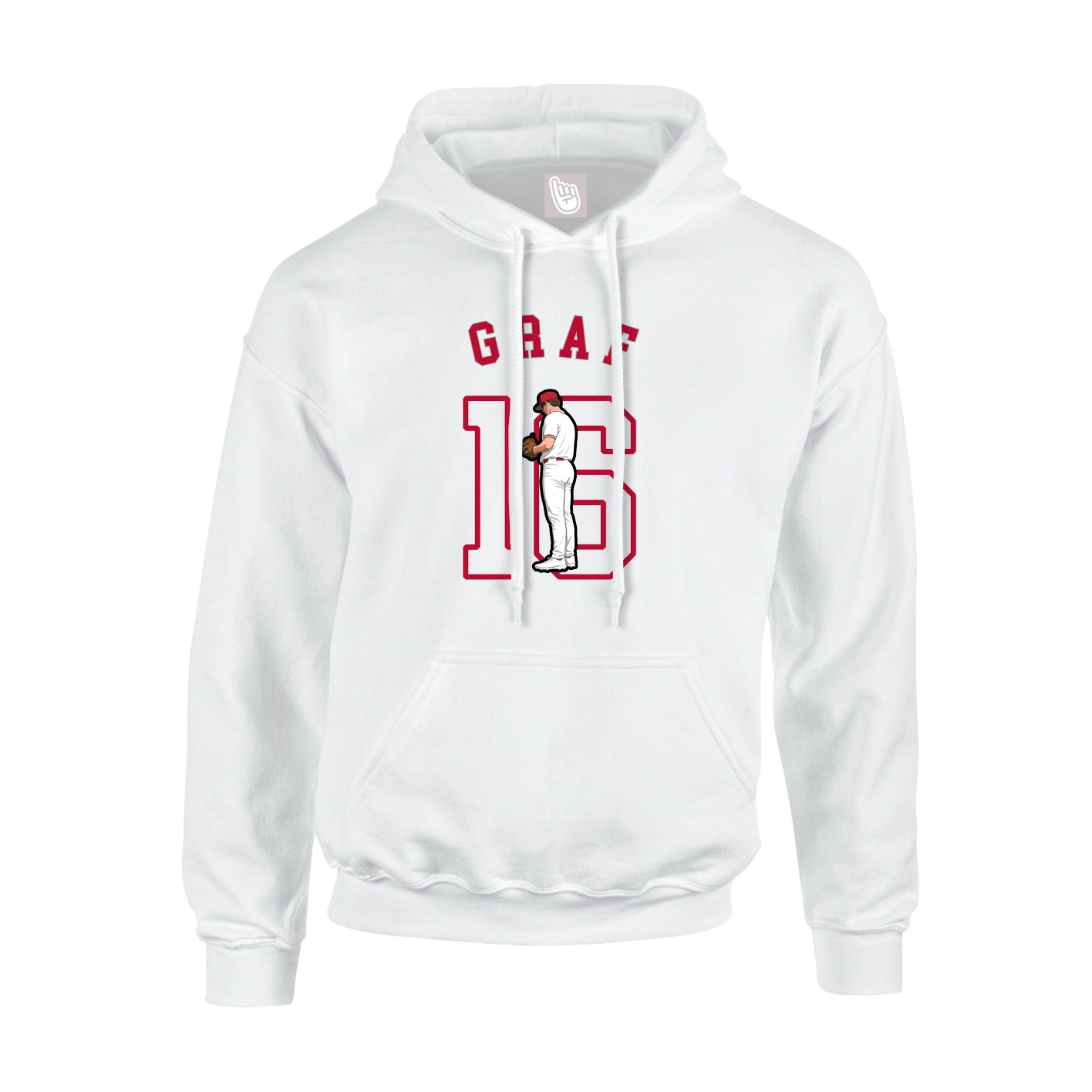 Youth Hoodie — Shirsey Arch in White