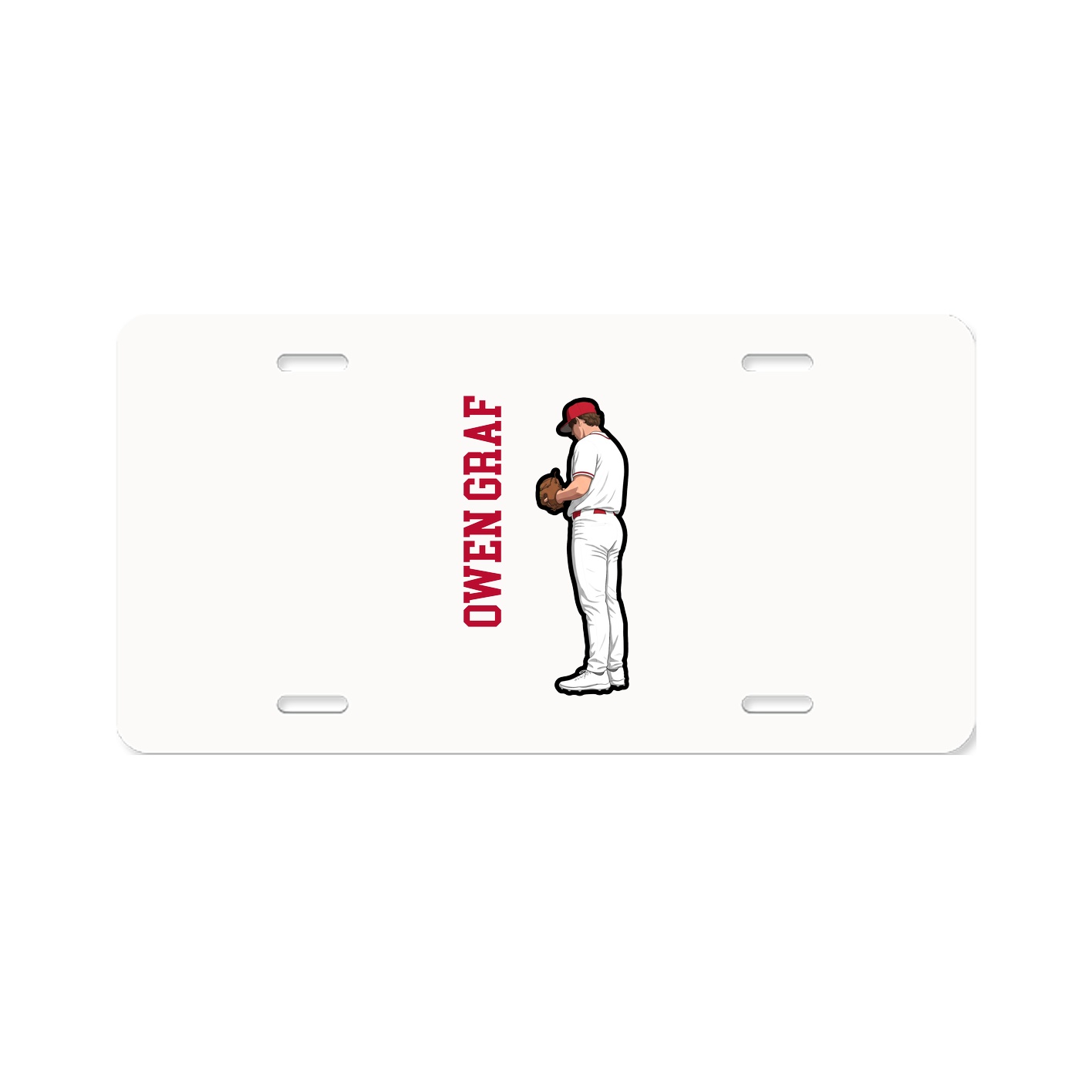 License Plate — Name Vertical in Classic