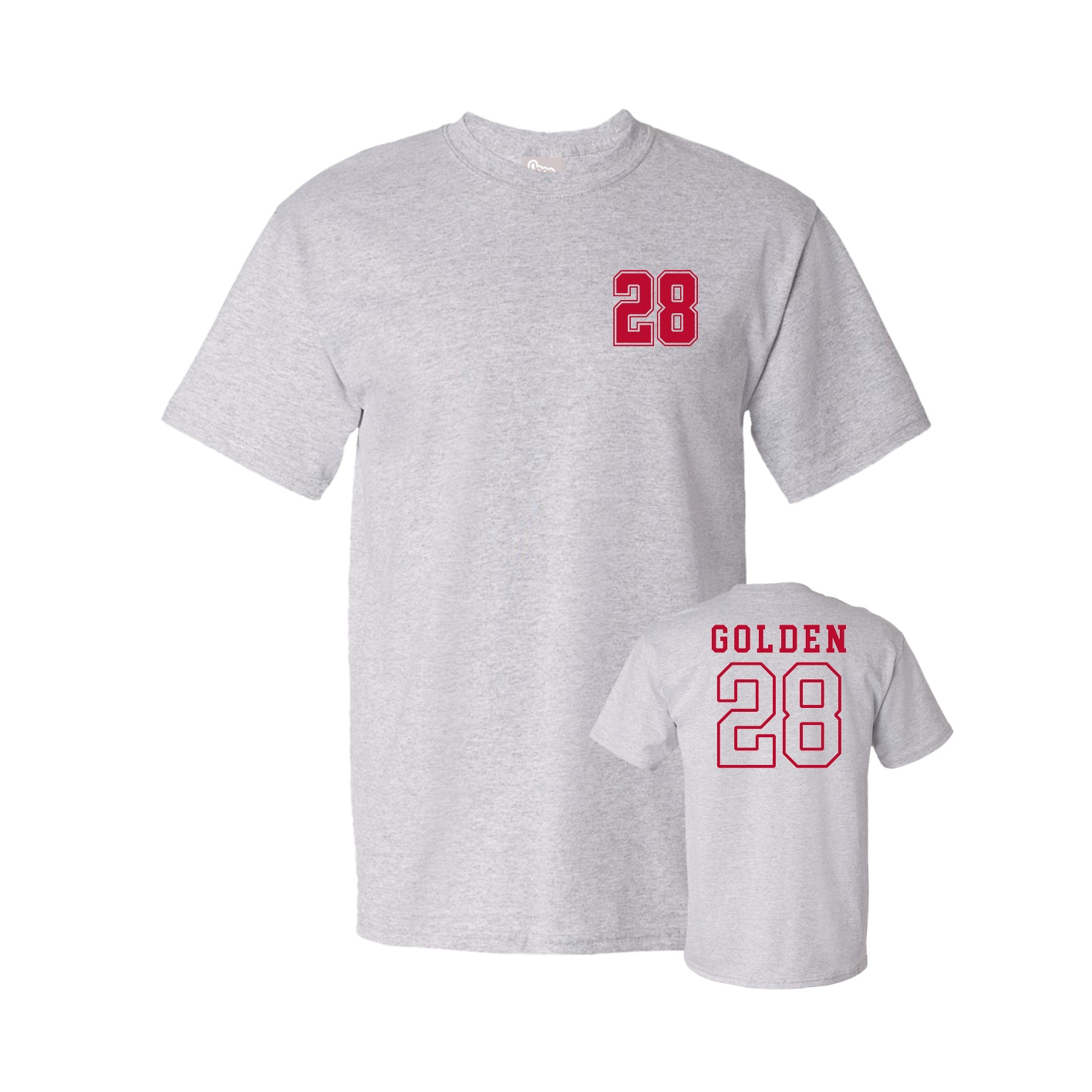 Youth Tee — Chest Back in Grey