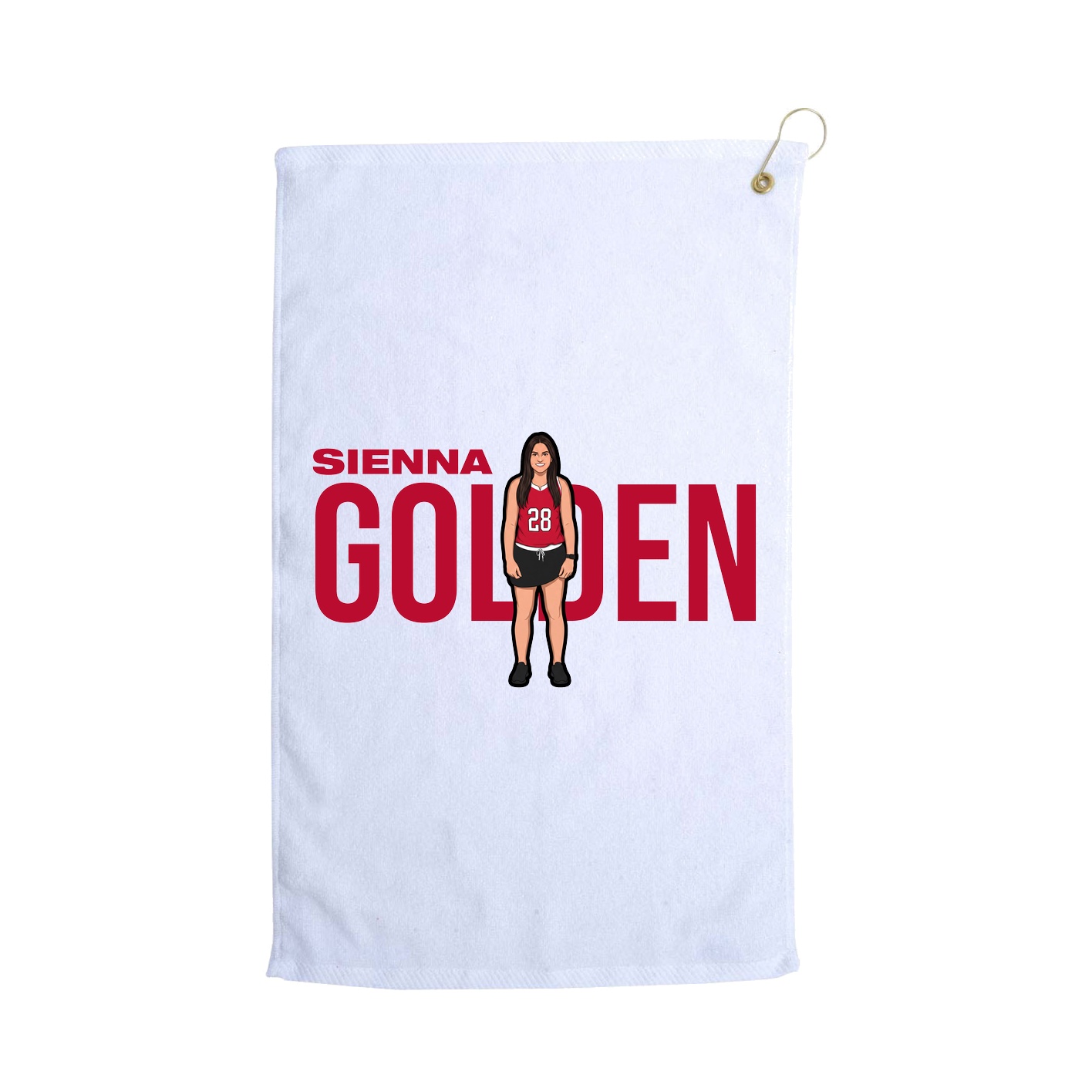Golf Towel — Player Name in White
