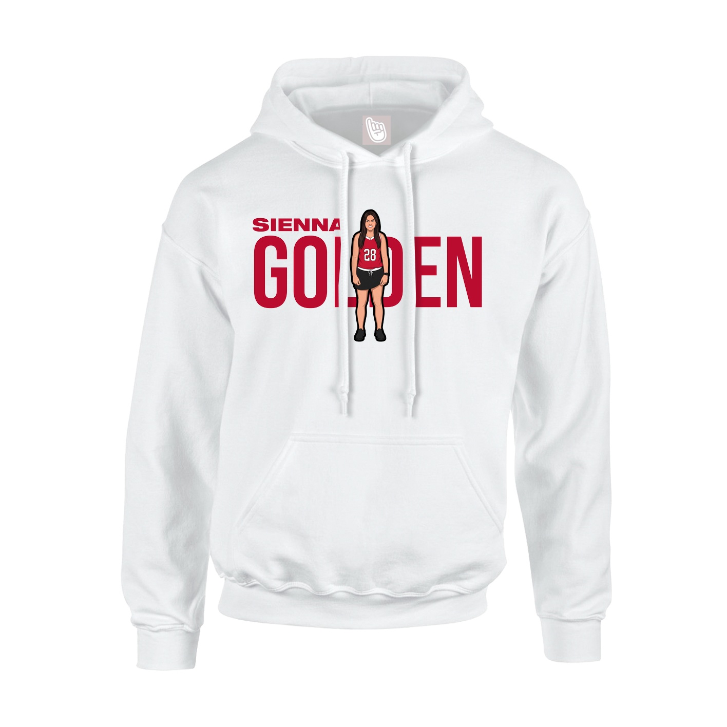 Youth Hoodie — Player Name in White