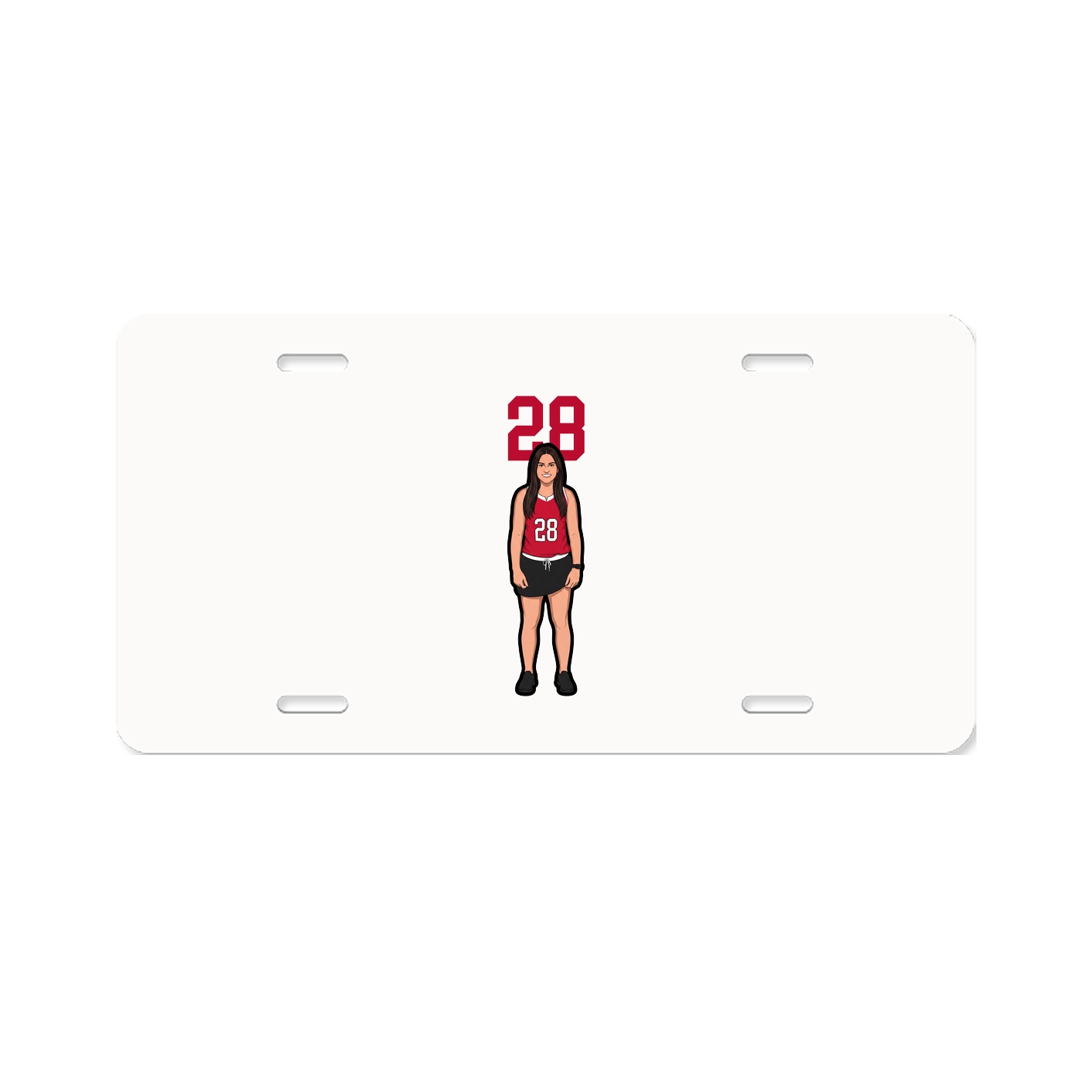 License Plate — Number Top in Classic