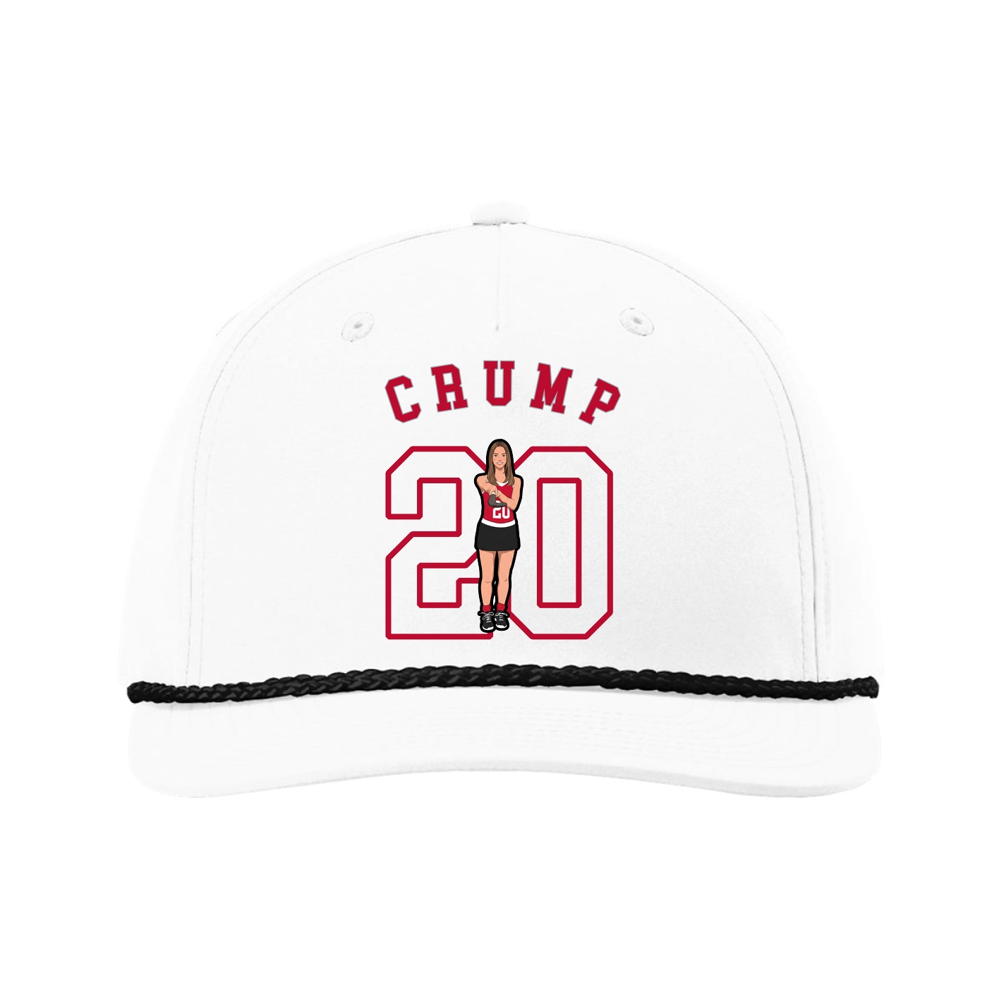 Five-Panel Classic Rope Cap — Shirsey Arch in White