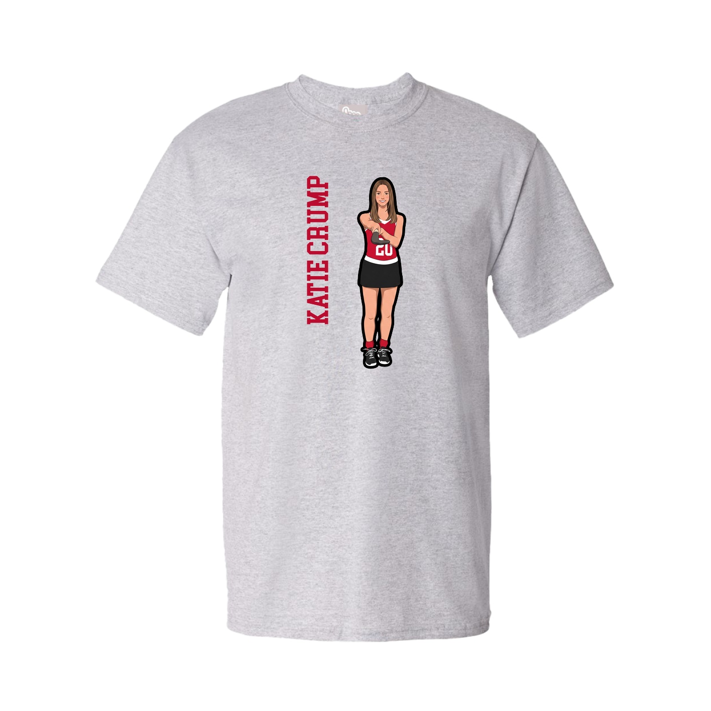 Youth Tee — Name Vertical in Grey