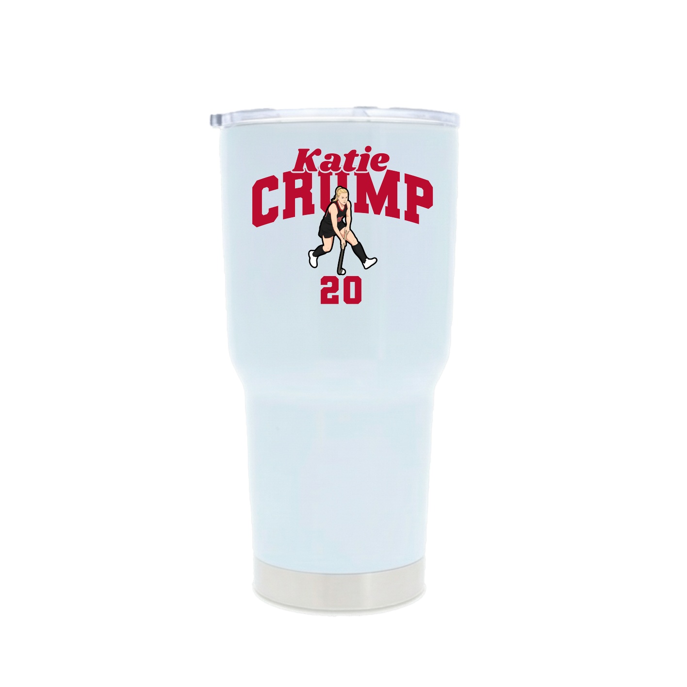 30oz Stainless Steel Tumbler — Signature Arch in White