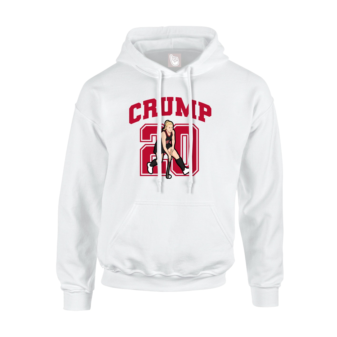 Hoodie — Number in White
