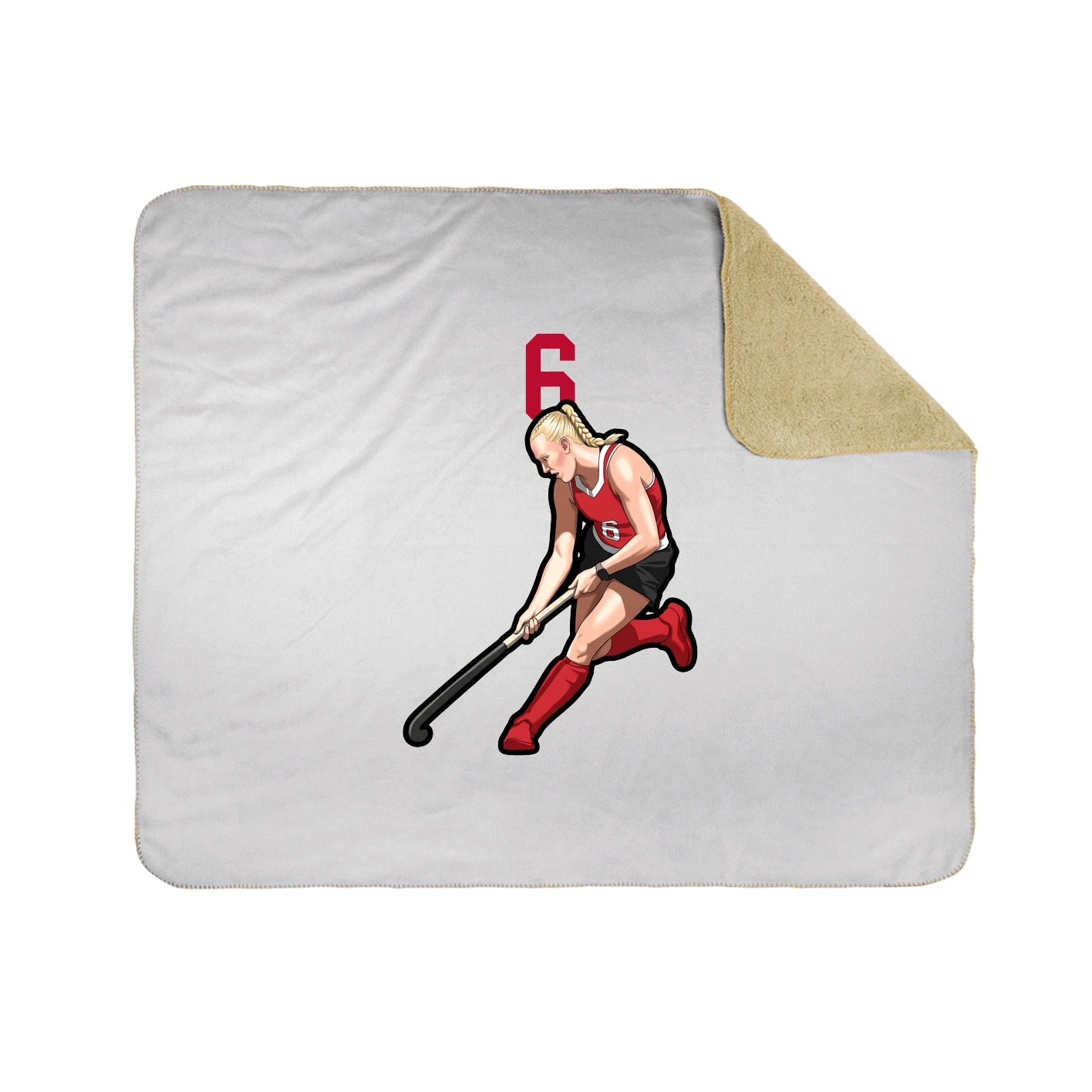 Throw Blanket — Number Top in White