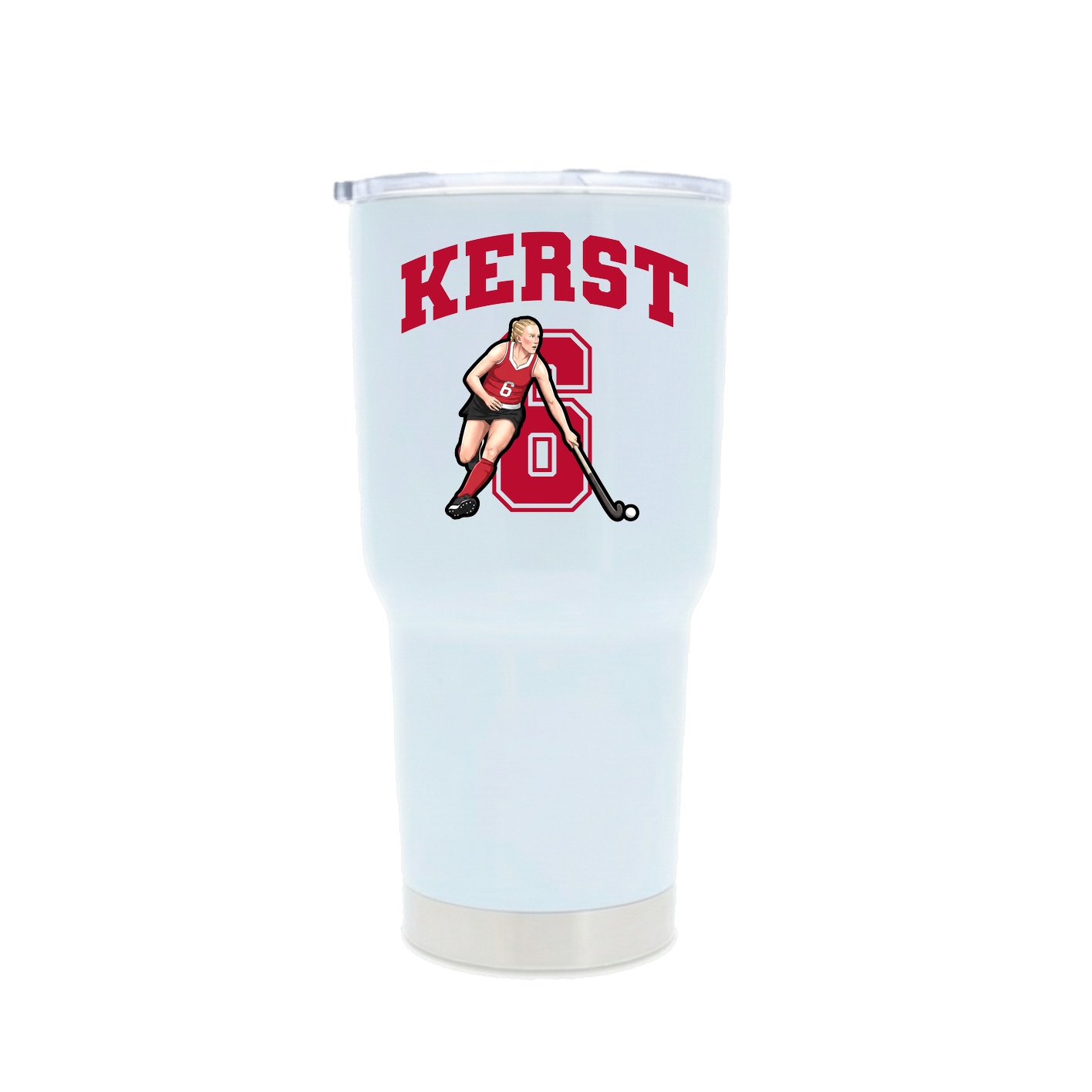30oz Stainless Steel Tumbler — Number in White