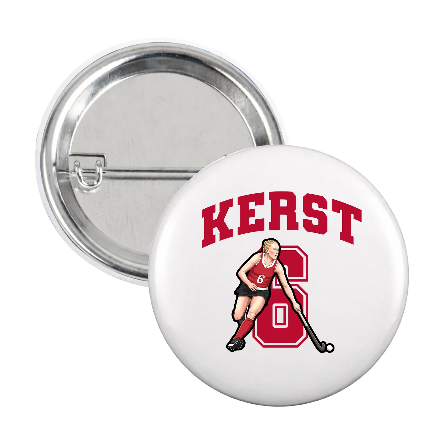 Game Day Button — Number in White