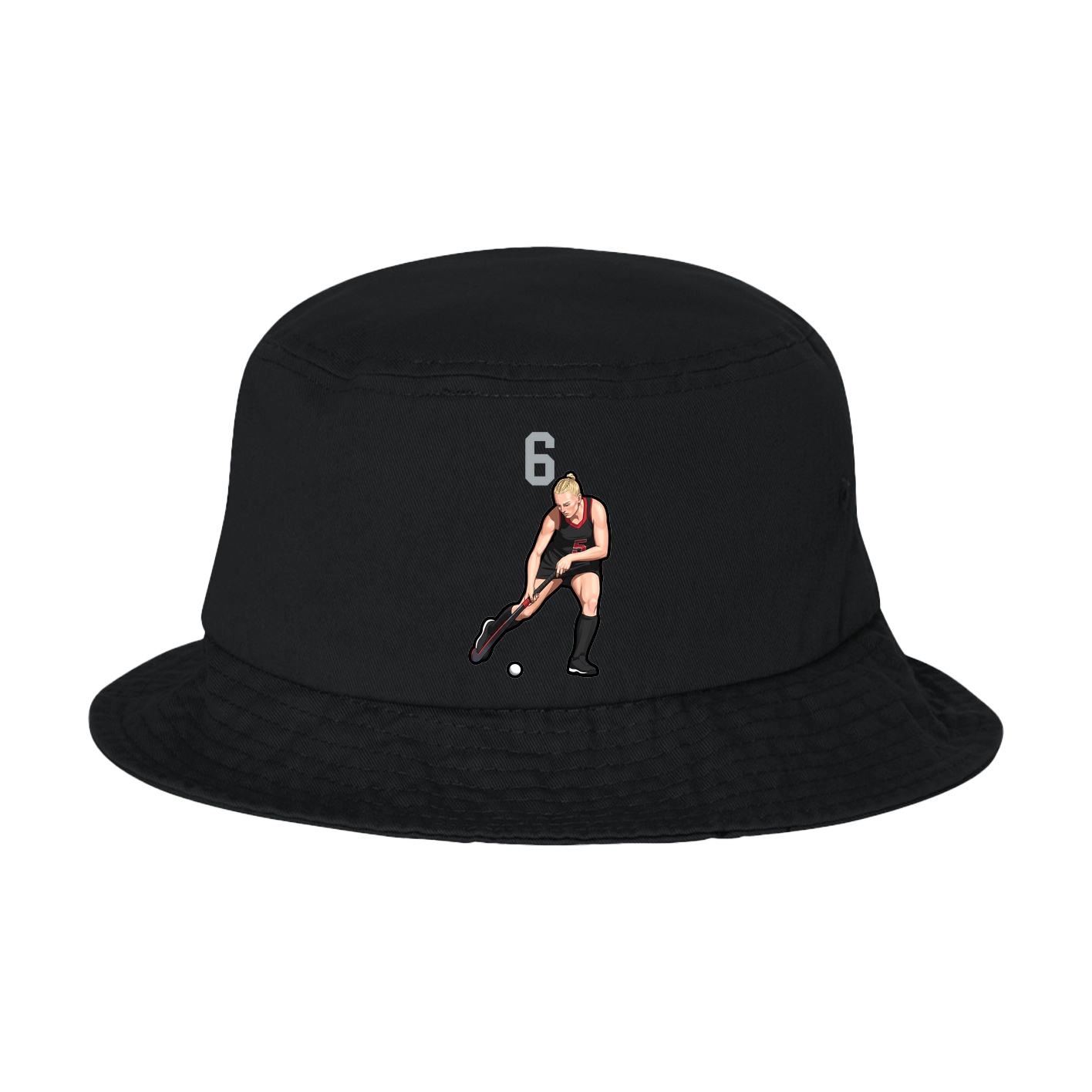Bucket Cap — Number Top in Black