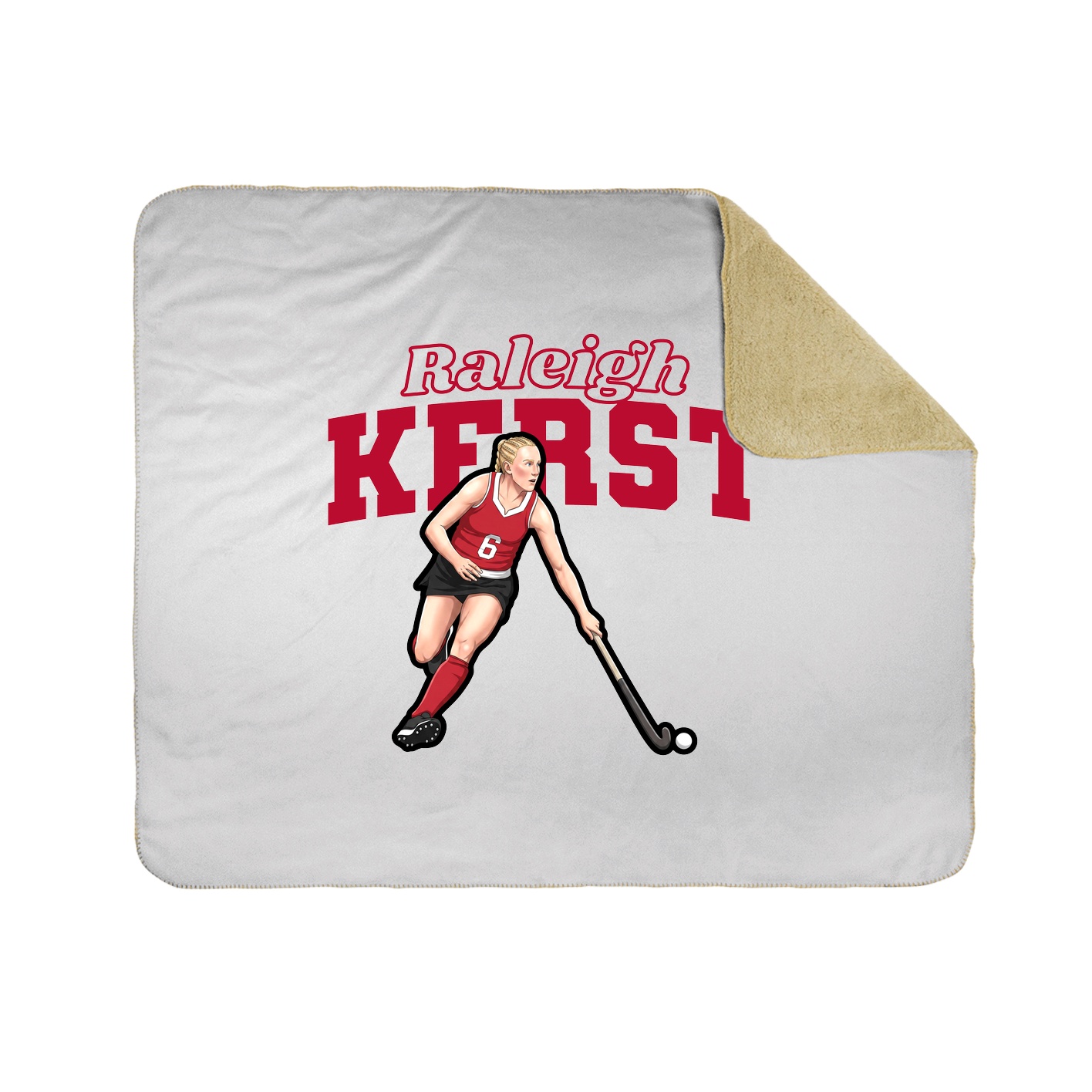 Throw Blanket — Name Arch in White