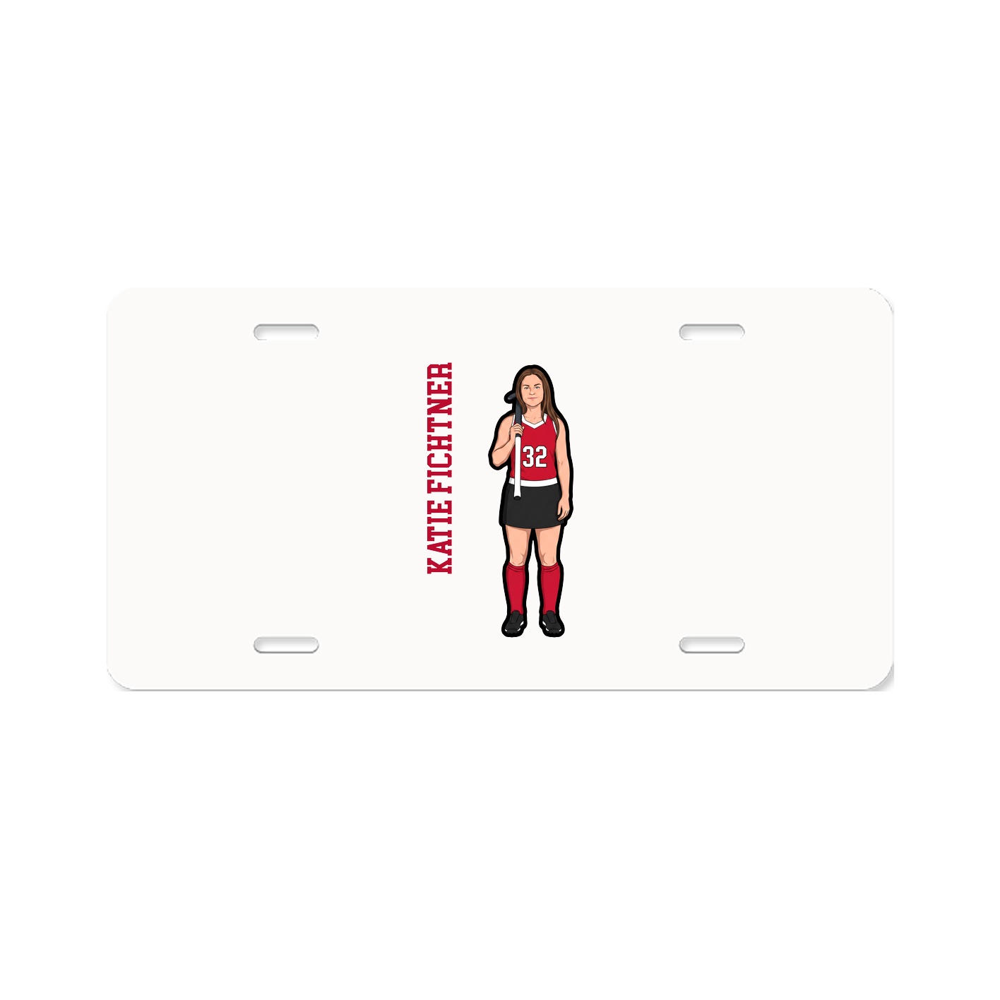 License Plate — Name Vertical in Classic