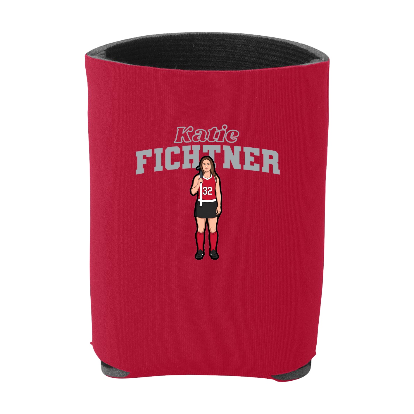 Can Holder — Name Arch in Red