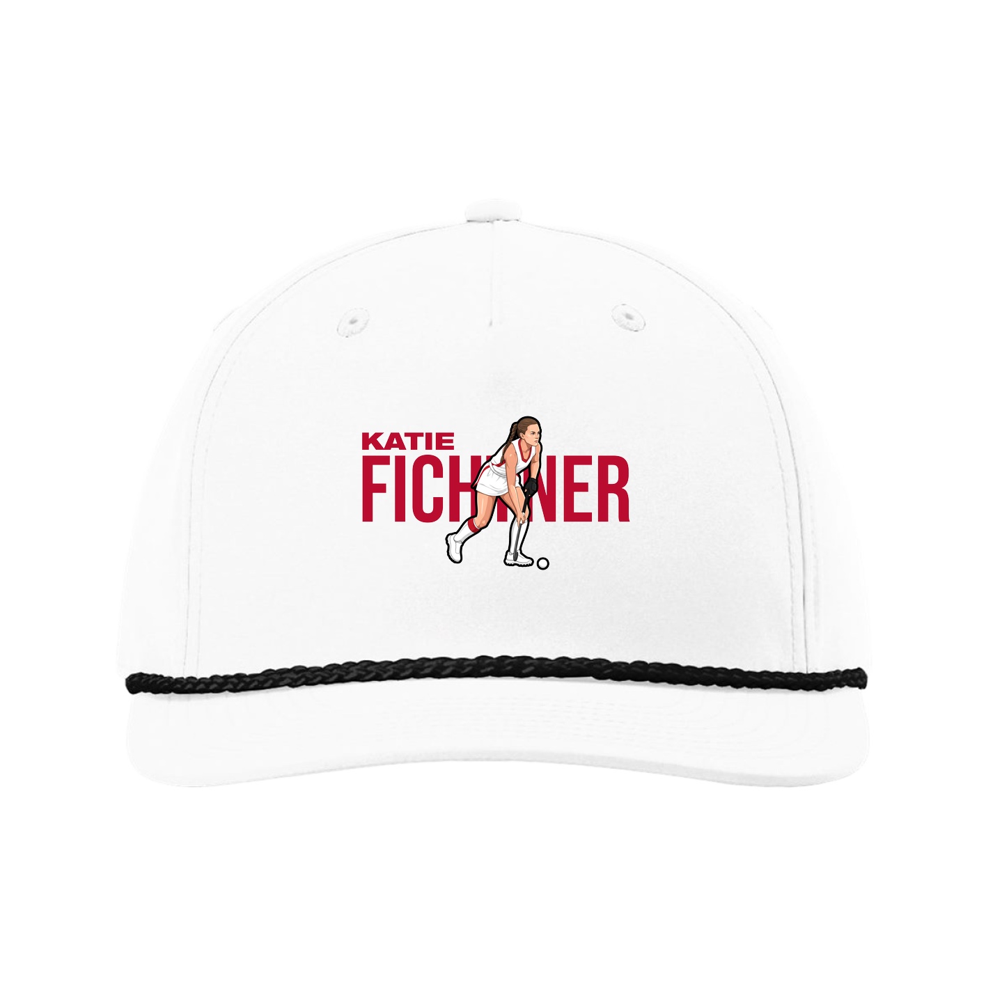 Five-Panel Classic Rope Cap — Player Name in White