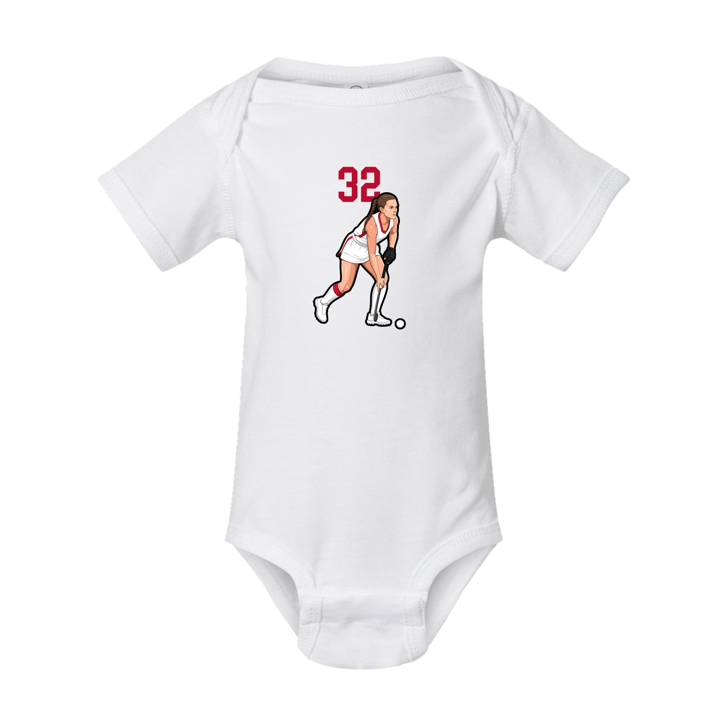 Baby Onesie — Number Top in White