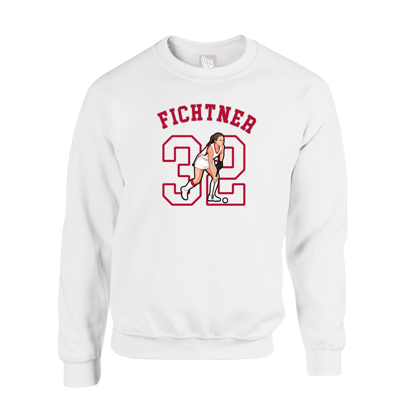 Fleece Crew — Shirsey Arch in White