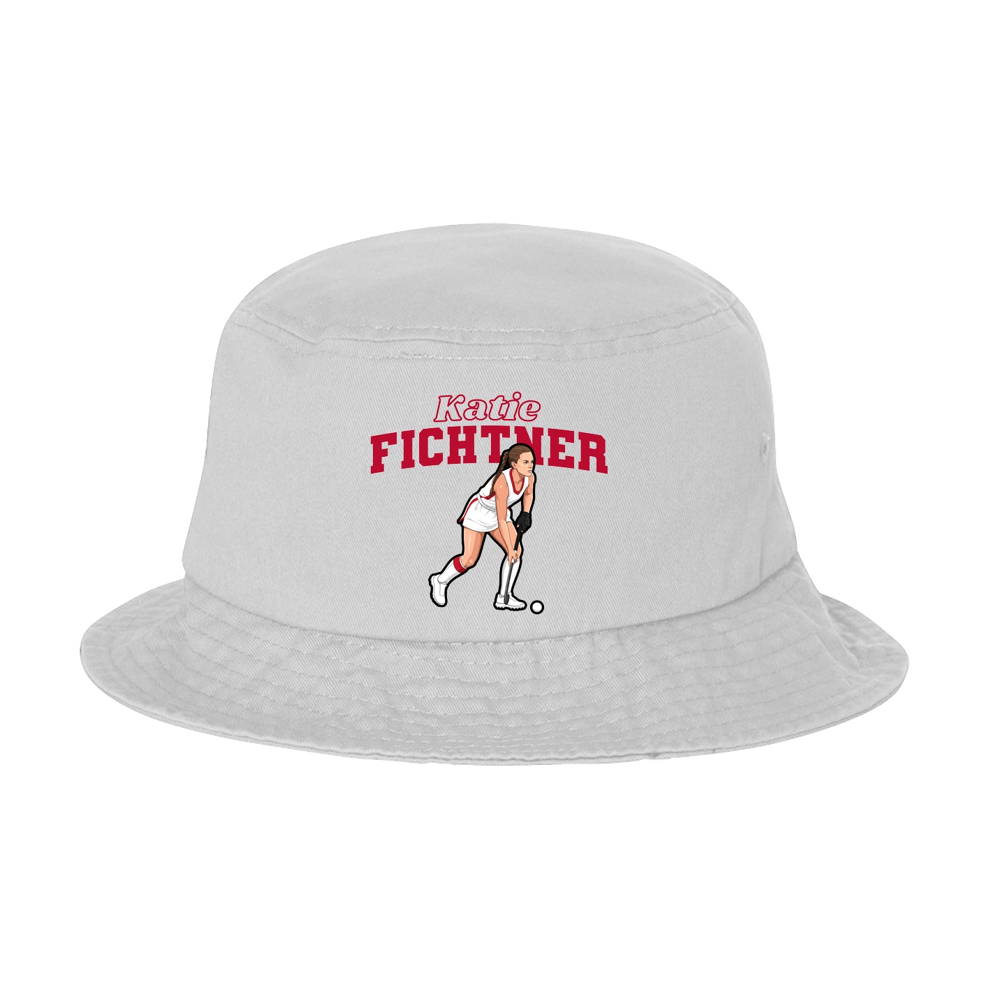 Bucket Cap — Name Arch in White