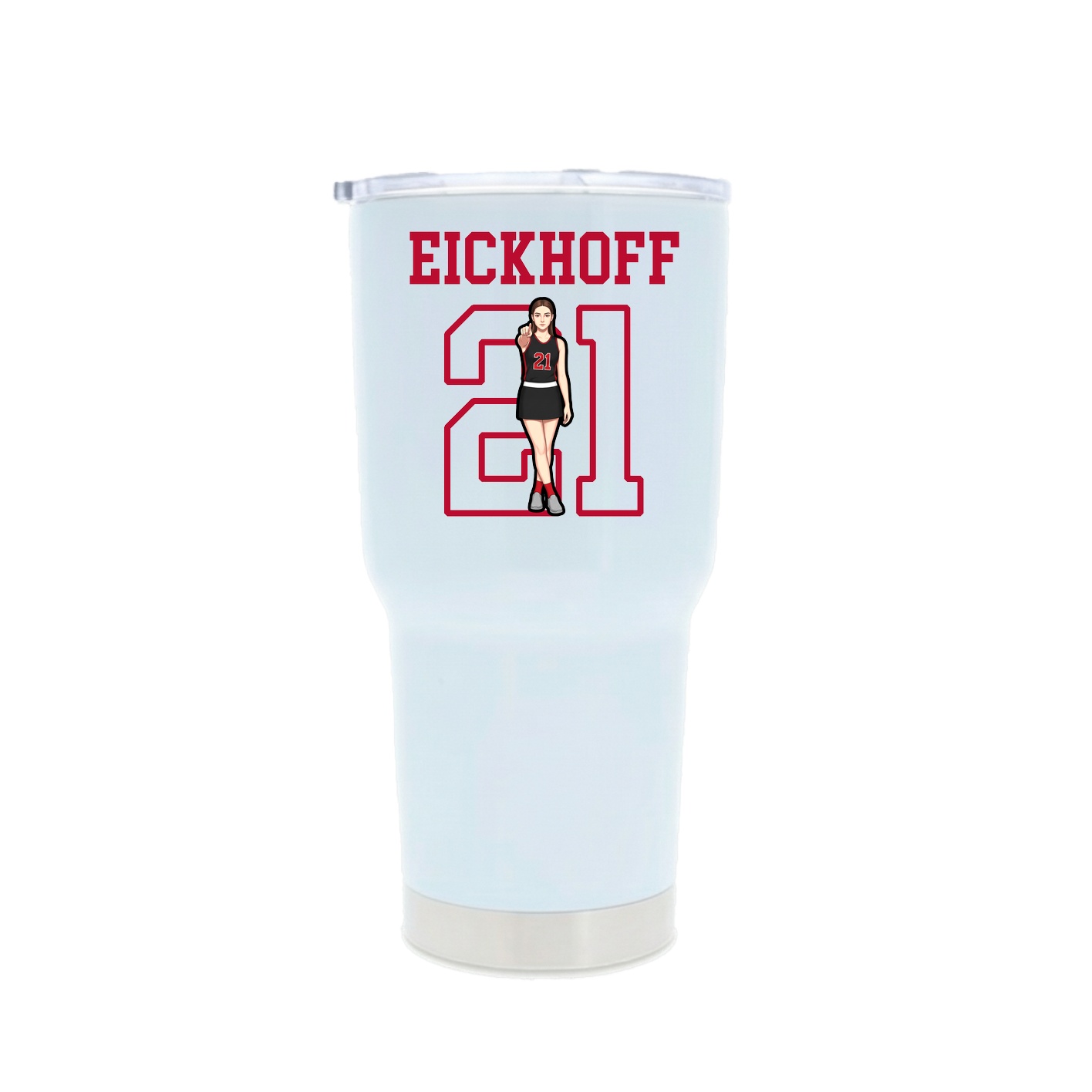 30oz Stainless Steel Tumbler — Shirsey in White