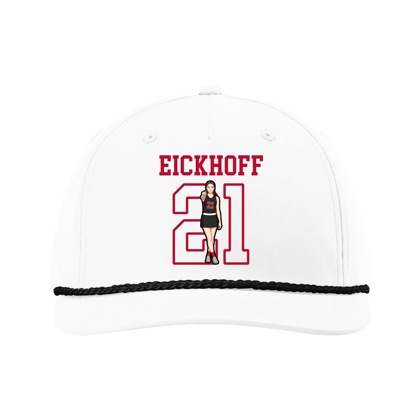 Five-Panel Classic Rope Cap — Shirsey in White