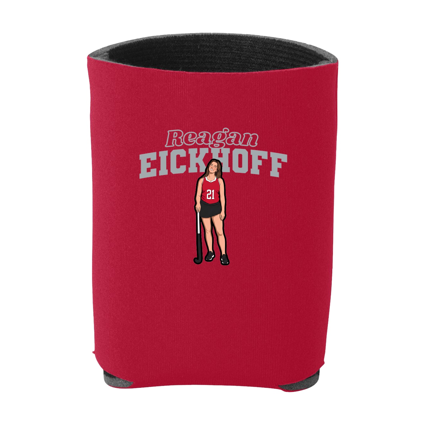 Can Holder — Name Arch in Red